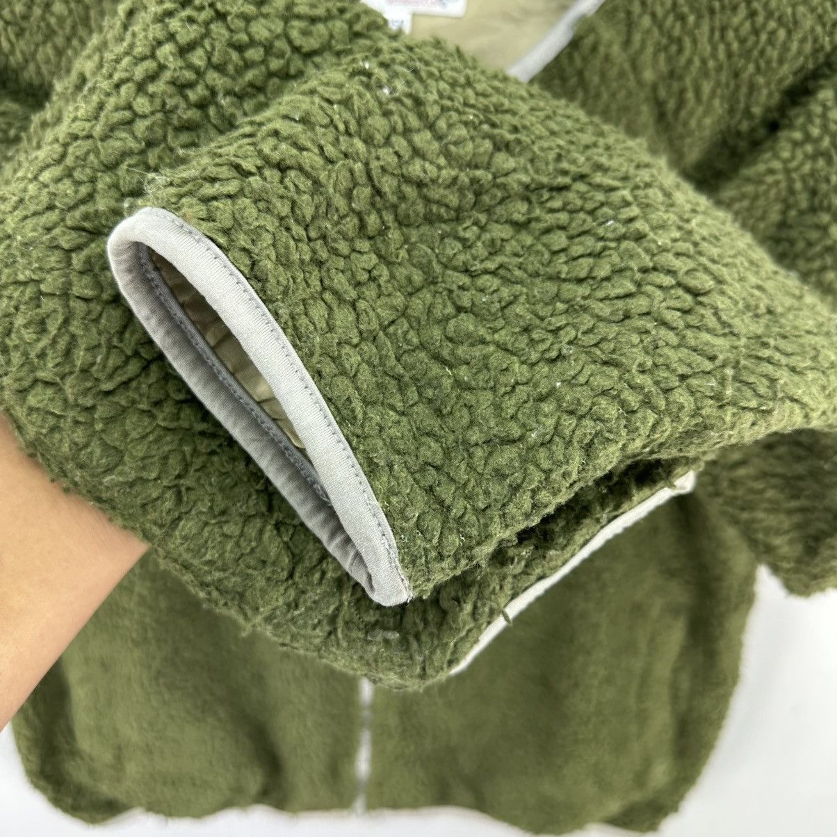 Vintage Vintage Green Sherpa Zipper Cardigan Jacket Size US S / EU 44-46 / 1 - 10 Thumbnail