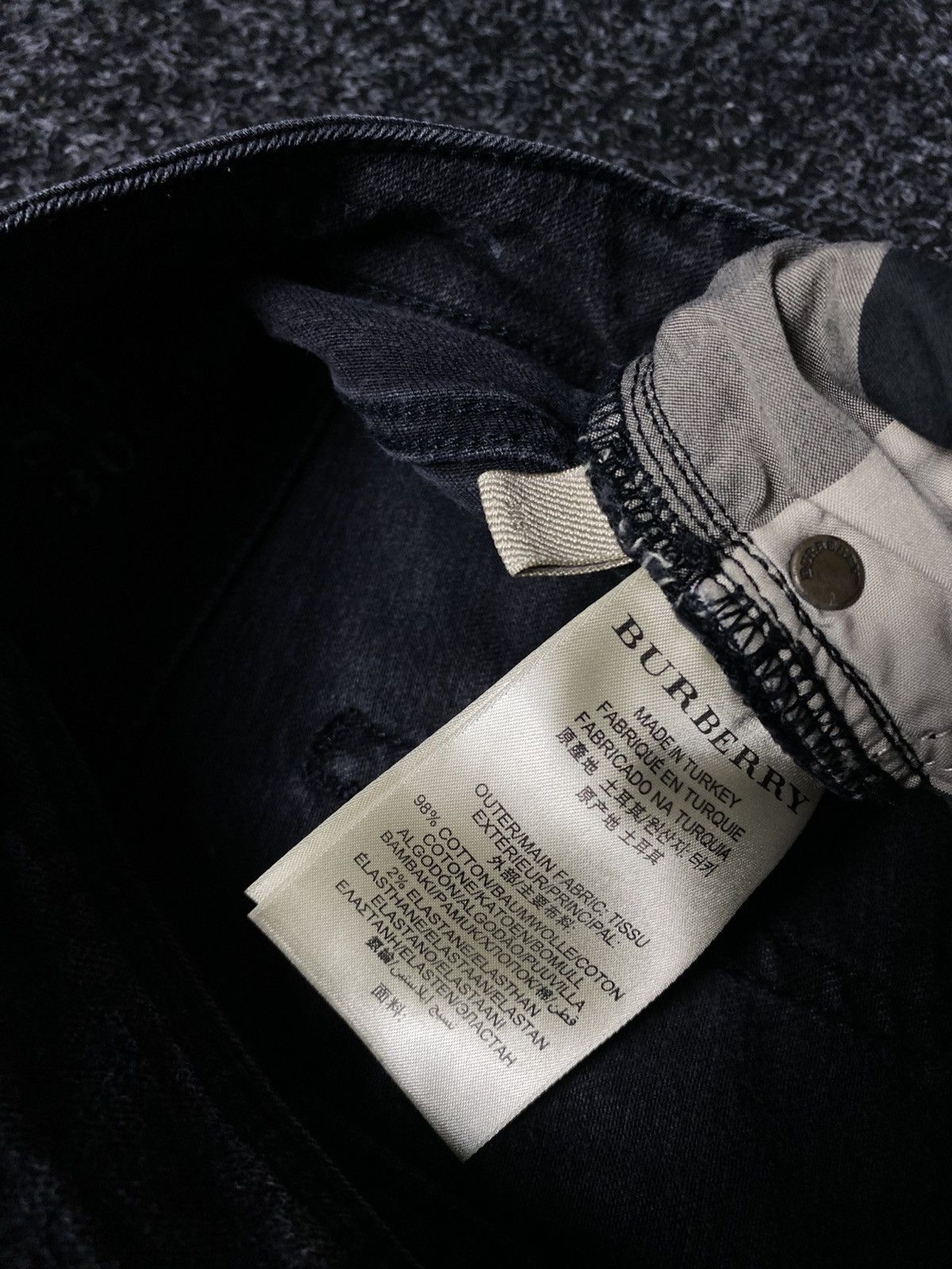 Burberry × Vintage BURBERRY LONDON Y2K CHECK NAVY JEANS PANTS Size 30" / US 8 / IT 44 - 13 Thumbnail