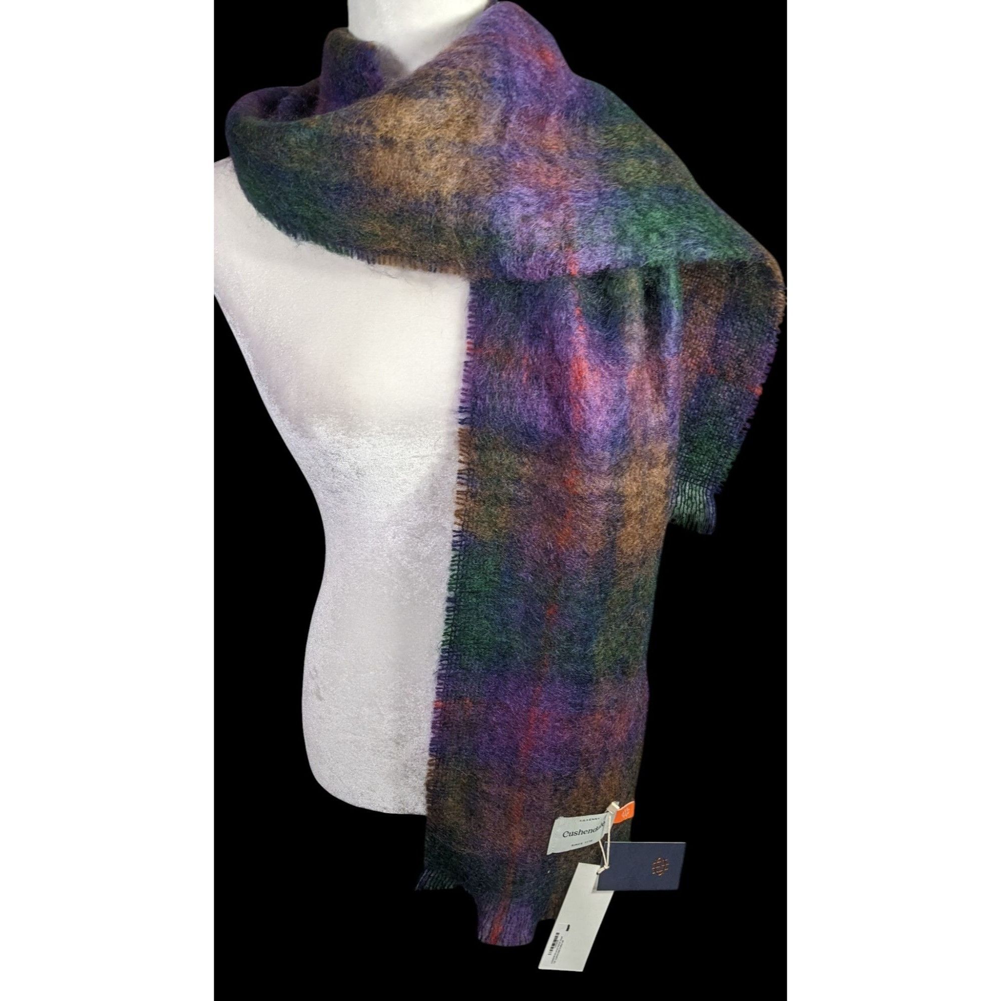 Other Cushendale Brushed Mohair Scarf Made In Ireland 72x9 Inches Size ONE SIZE - 1 Thumbnail