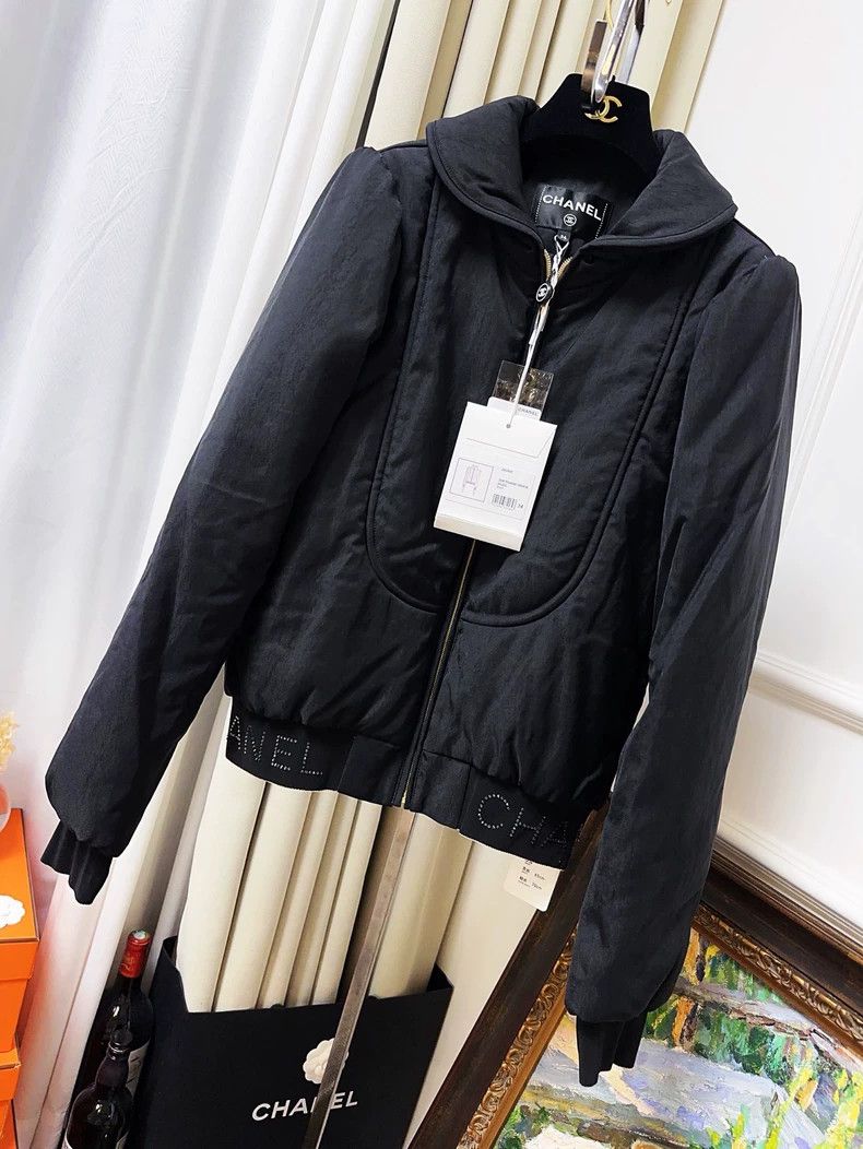 Chanel Chanel Ski Series Black Doll Collar Cotton Suit coat Size XXS / US 00 / IT 34 - 1 Thumbnail