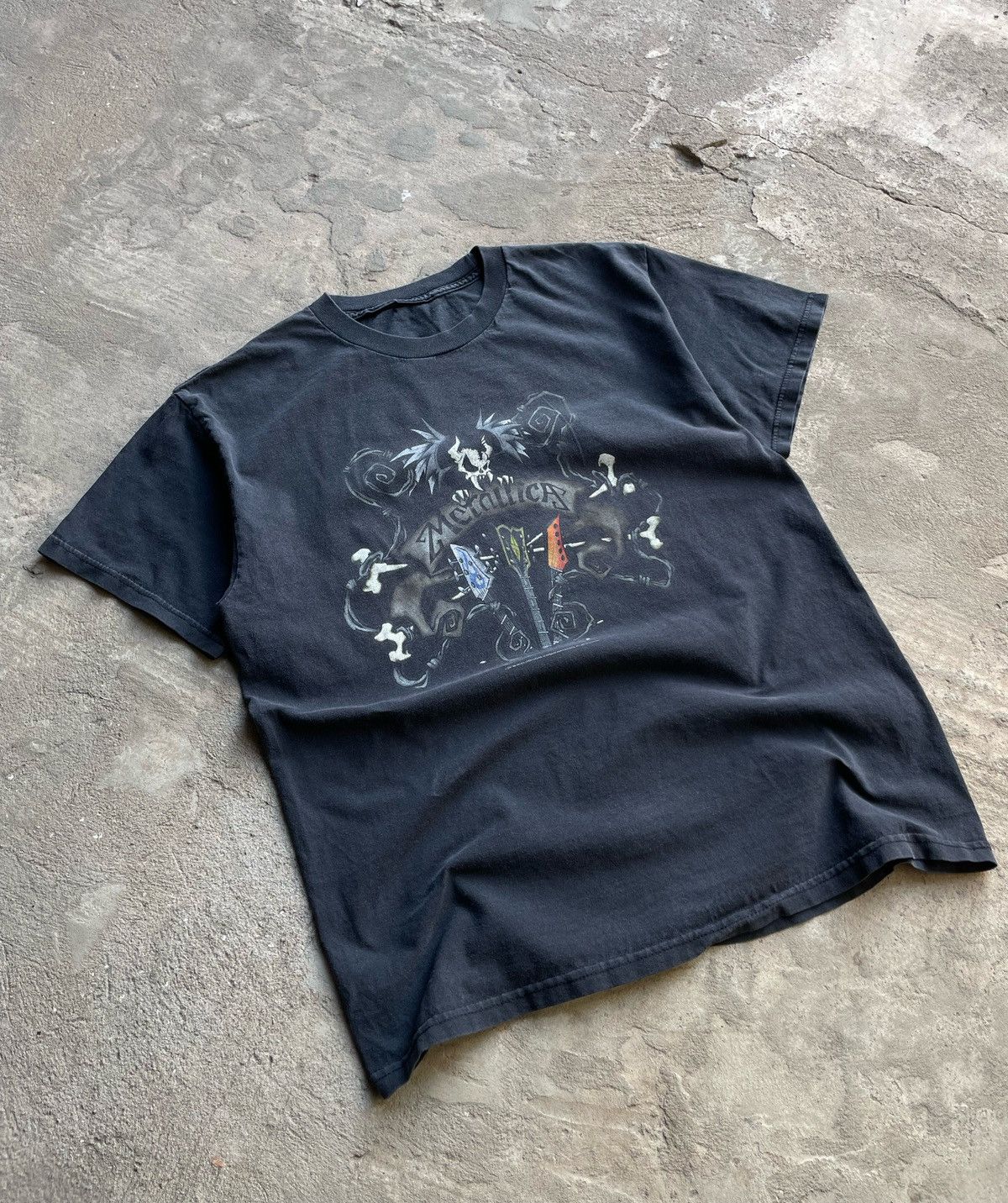 Band Tees × Metallica × Vintage Vintage 00s Metallica Washed Faded T-shirt Y2K Size US M / EU 48-50 / 2 - 3 Thumbnail