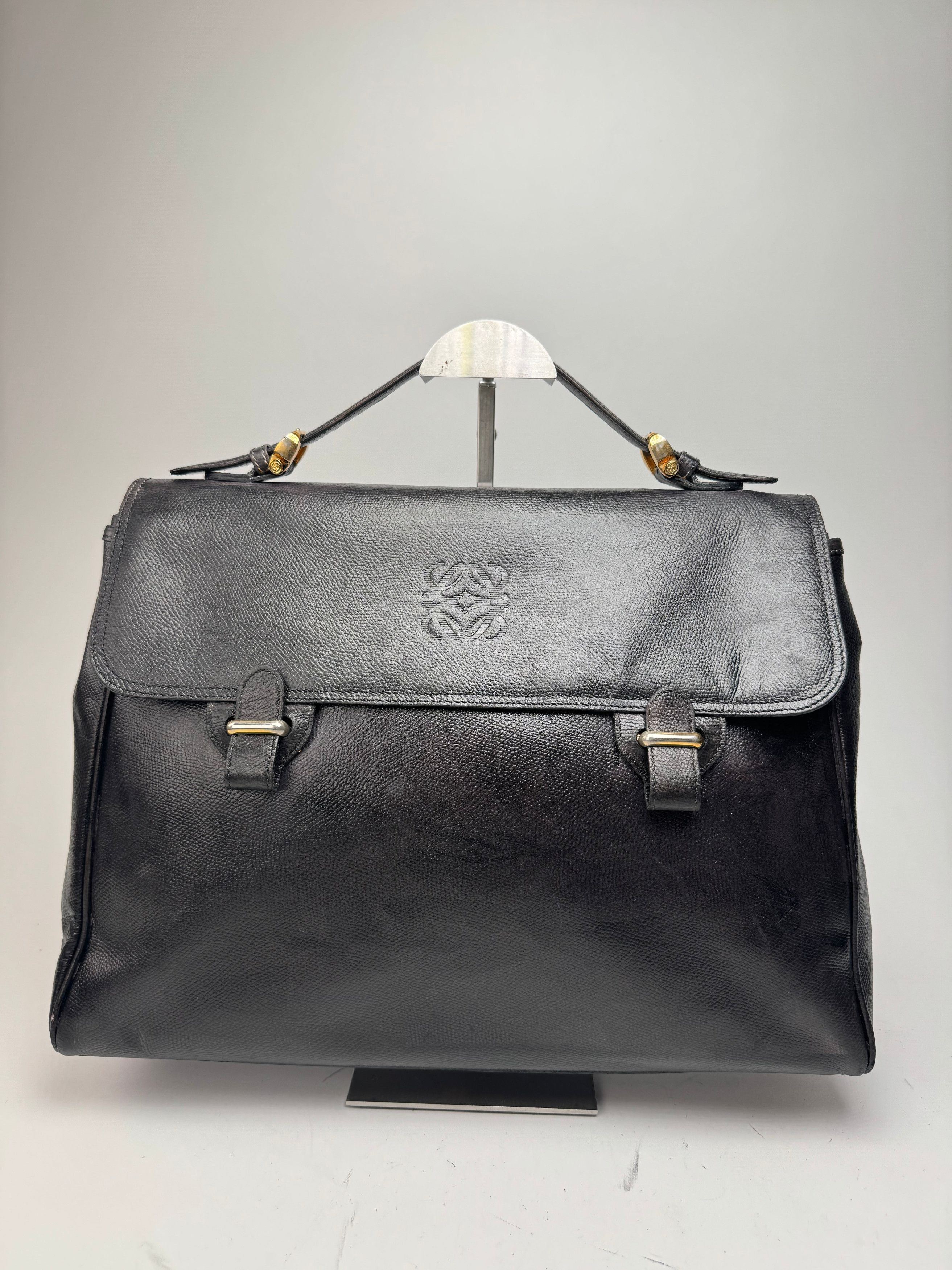Loewe Vintage 2 Way Leather Bag brown black Size ONE SIZE - 1 Thumbnail
