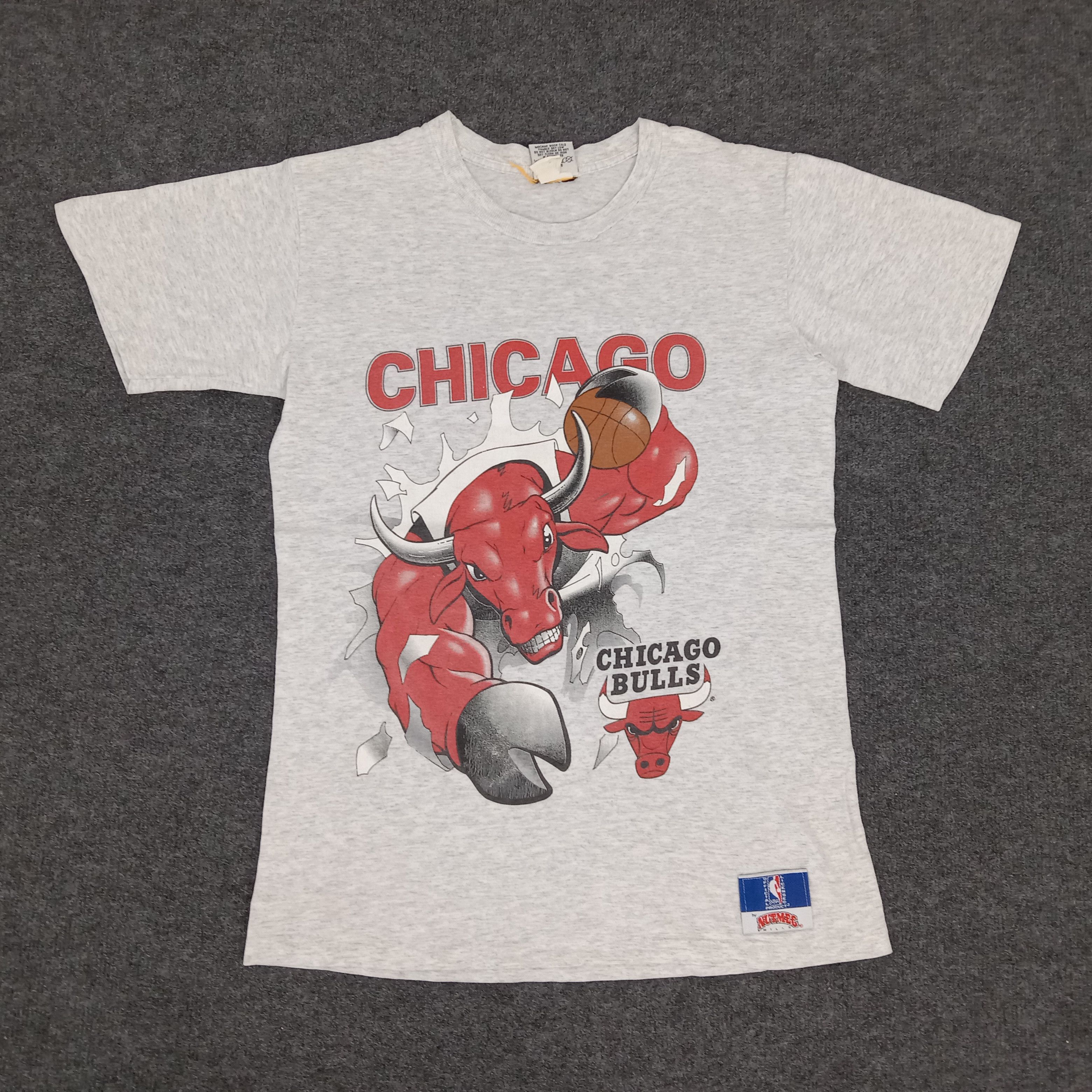 Vintage 90s Grey Chicago Bulls NBA Nutmeg Crewneck Sweater XL