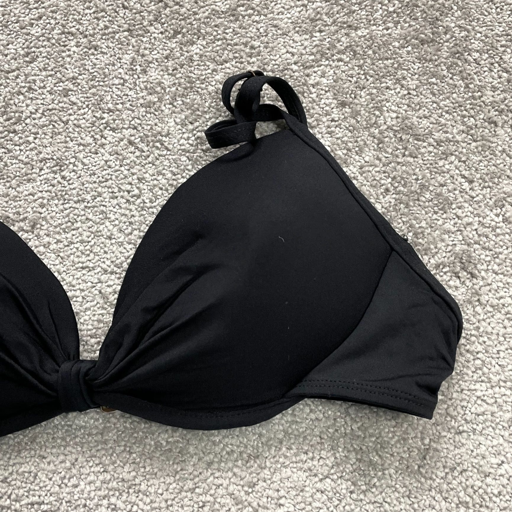 Apt. 9 APT. 9 Women's Black Bikini Top Size 14 Padded Spaghetti Strap Solid Beach Size XL / US 12-14 / IT 48-50 - 6 Thumbnail