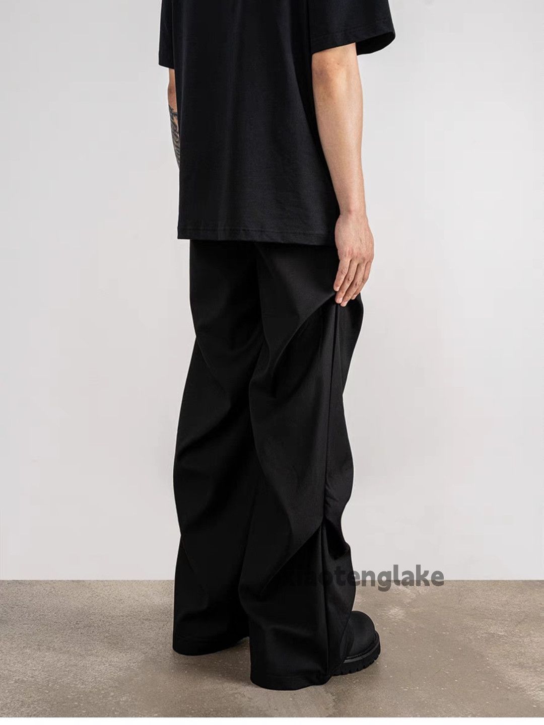Designer × Japanese Brand × Vintage utility retro stack loose baggy flared pleated yuppie pants Size US 28 / EU 44 - 6 Thumbnail