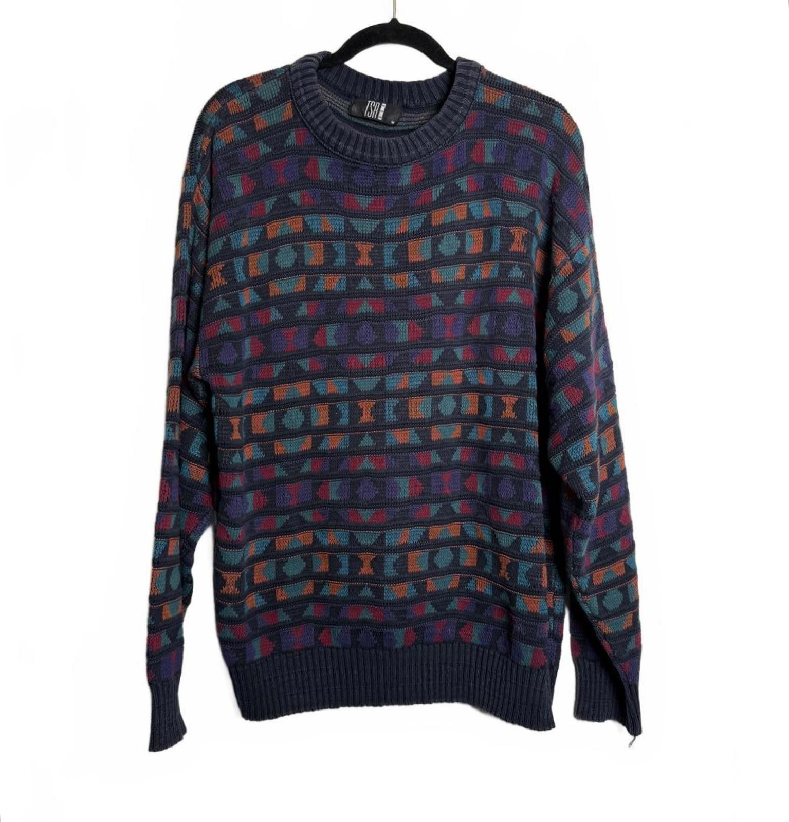Other Vintage 80s/90s geometric knit sweater Size US M / EU 48-50 / 2 - 1 Thumbnail