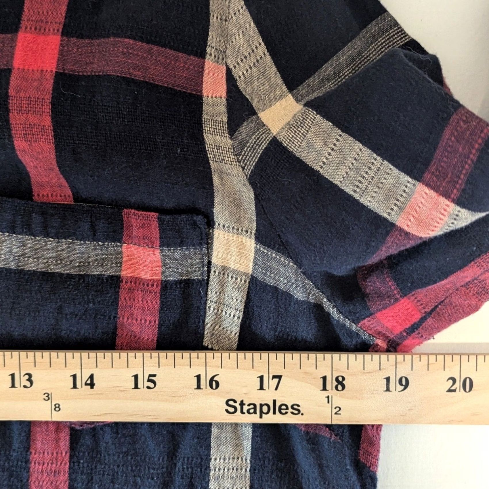 Vintage Orange Creek Plaid Button Down Shirt Navy Red Tan Long Sleeve Cotton Women Sz M Size M / US 6-8 / IT 42-44 - 7 Thumbnail
