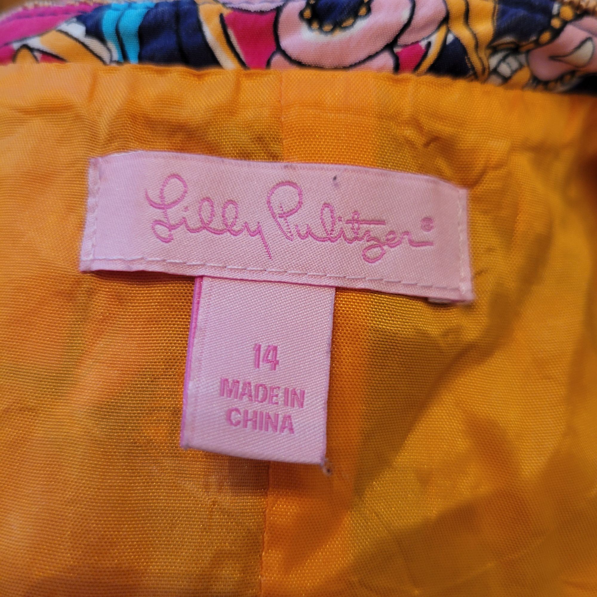 Lilly Pulitzer Lilly Pulitzer Tunic Dress 14 Gold Sequin Trim SHANNON Bling Size XL / US 12-14 / IT 48-50 - 2 Thumbnail