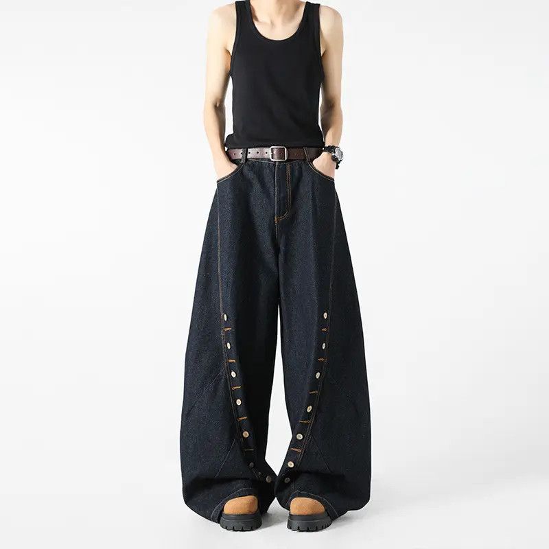 Japanese Brand Retro loose high street micro flared jeans Size US 32 / EU 48 - 6 Thumbnail