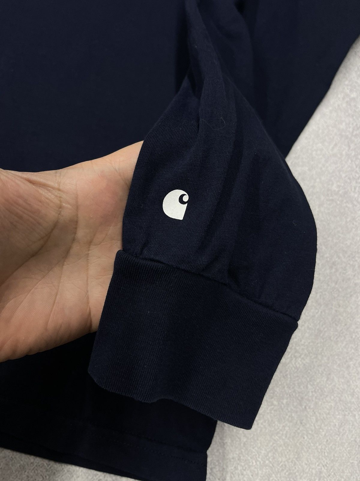 Carhartt × Carhartt Wip Mens Carhartt WIP Base Longsleeve Navy Size XL Size US XL / EU 56 / 4 - 6 Thumbnail