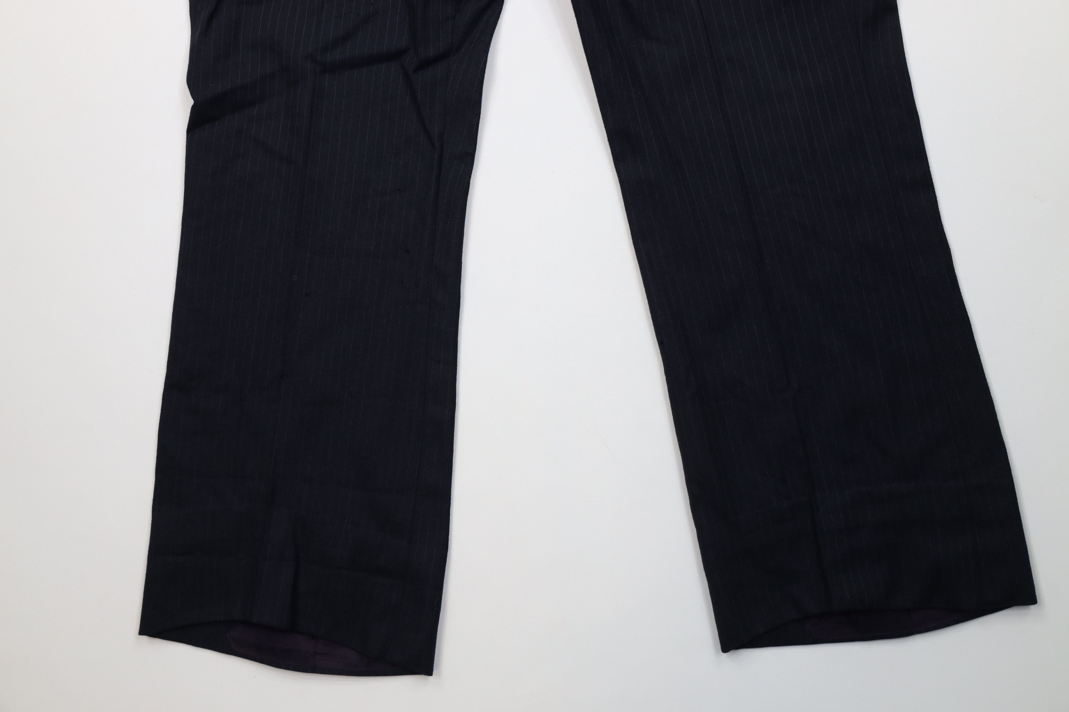 Vintage Vintage 70s Streetwear Wool Striped Wide Leg Chino Pants Size US 38 / EU 54 - 4 Thumbnail