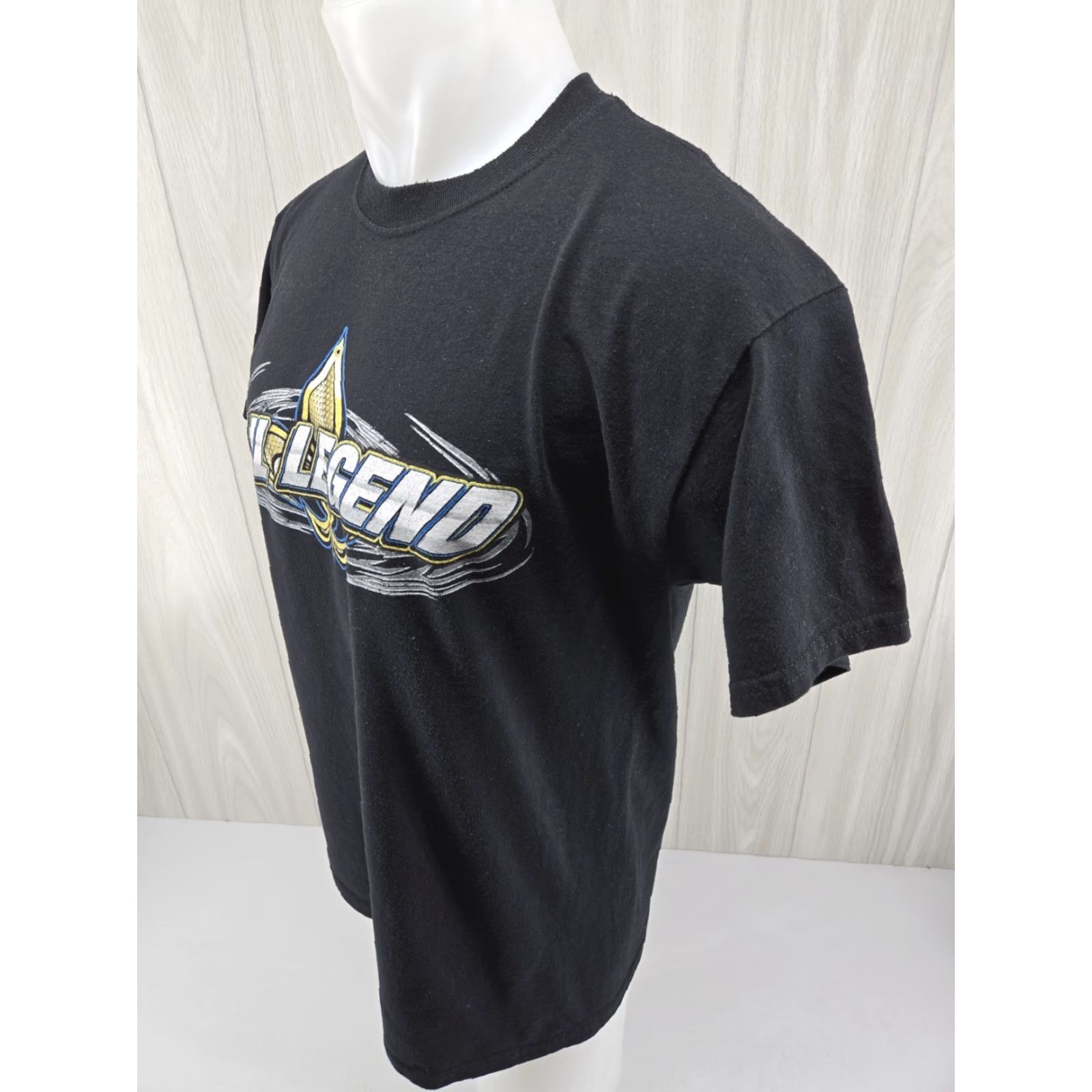 Gildan Bobby Ducote Warpath Street Cars Lil Legend Racing T-Shirt LARGE Black Cotton Short Sleeve Mens Size US L / EU 52-54 / 3 - 6 Thumbnail