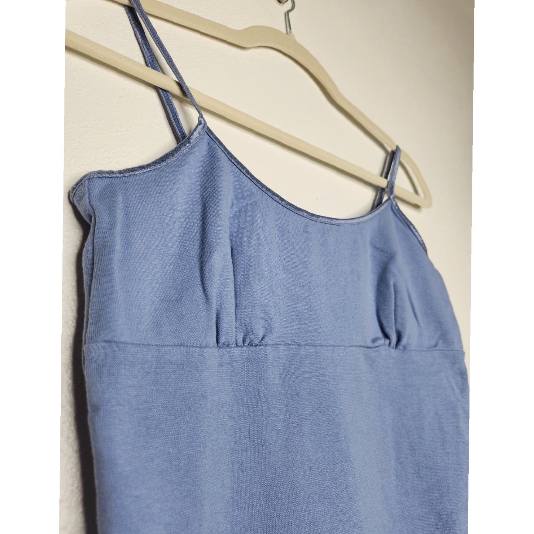 Energie VINTAGE Energie Tank Top Cami Spaghetti Strap Blue Milkmaid Summer Beach M Womens Tank Blue 90s Vintage Energy Cami Tank Top Size M / US 6-8 / IT 42-44 - 3 Thumbnail