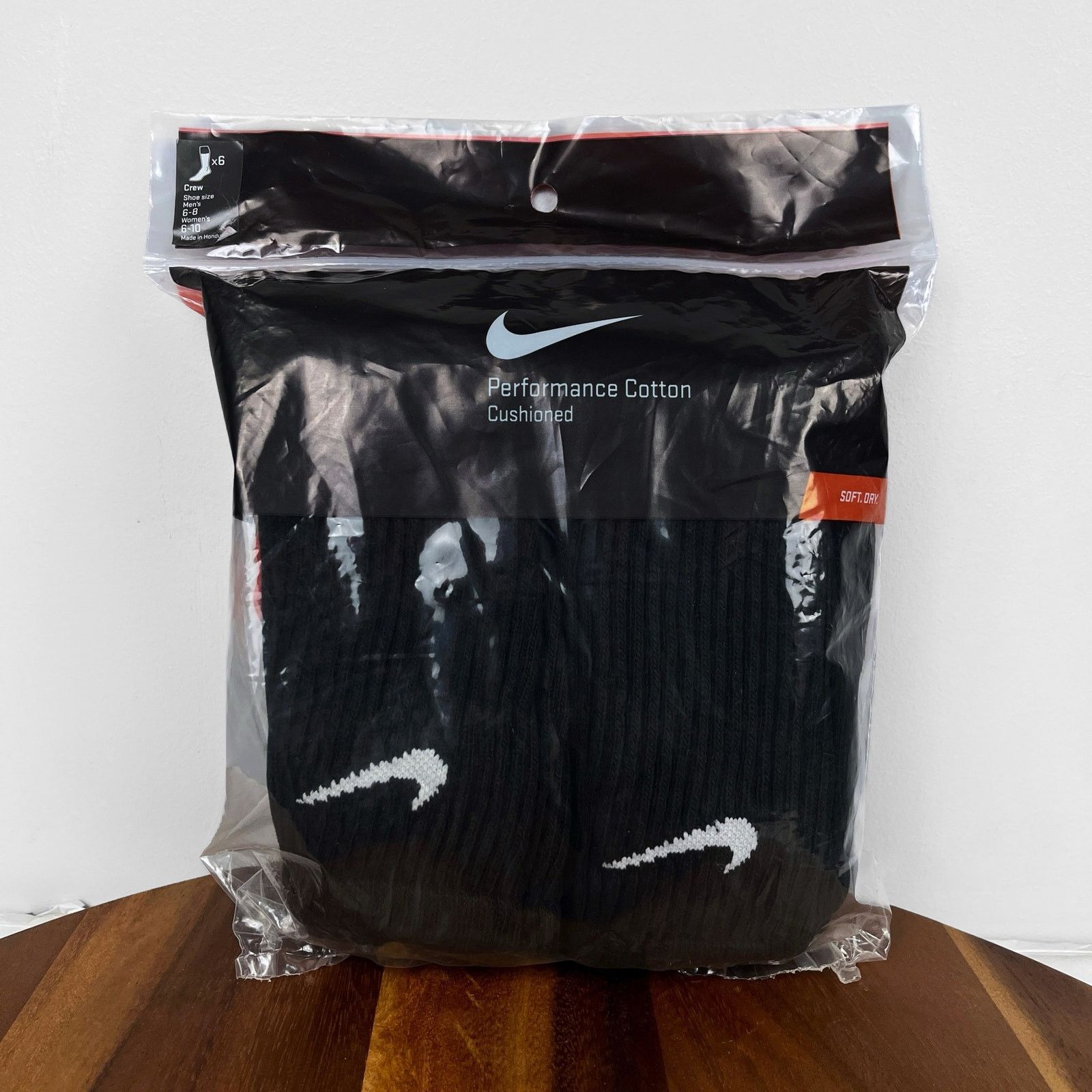Nike Nike Performance Cotton Cushioned Crew Black Socks Medium Size ONE SIZE - 1 Thumbnail