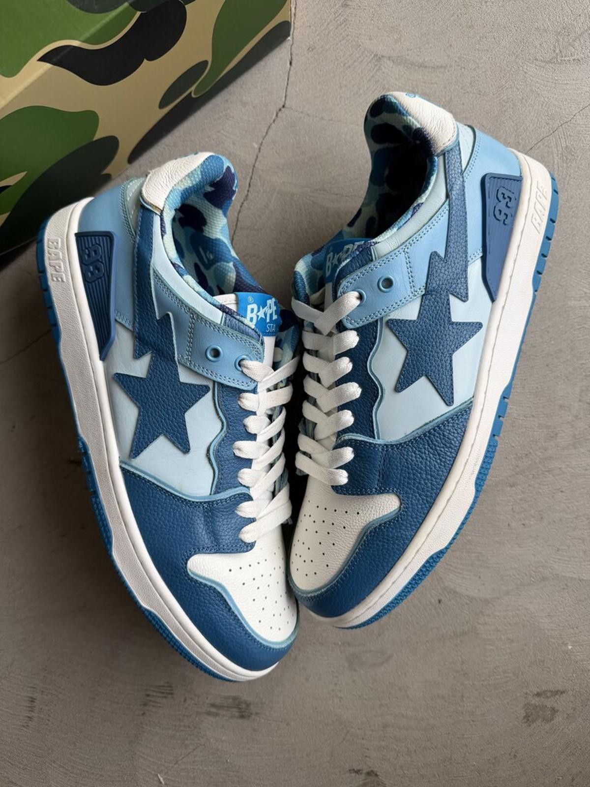 Bape Bape Sk8sta Low Blue Sz. 12 Size US 12 / EU 45 - 1 Thumbnail