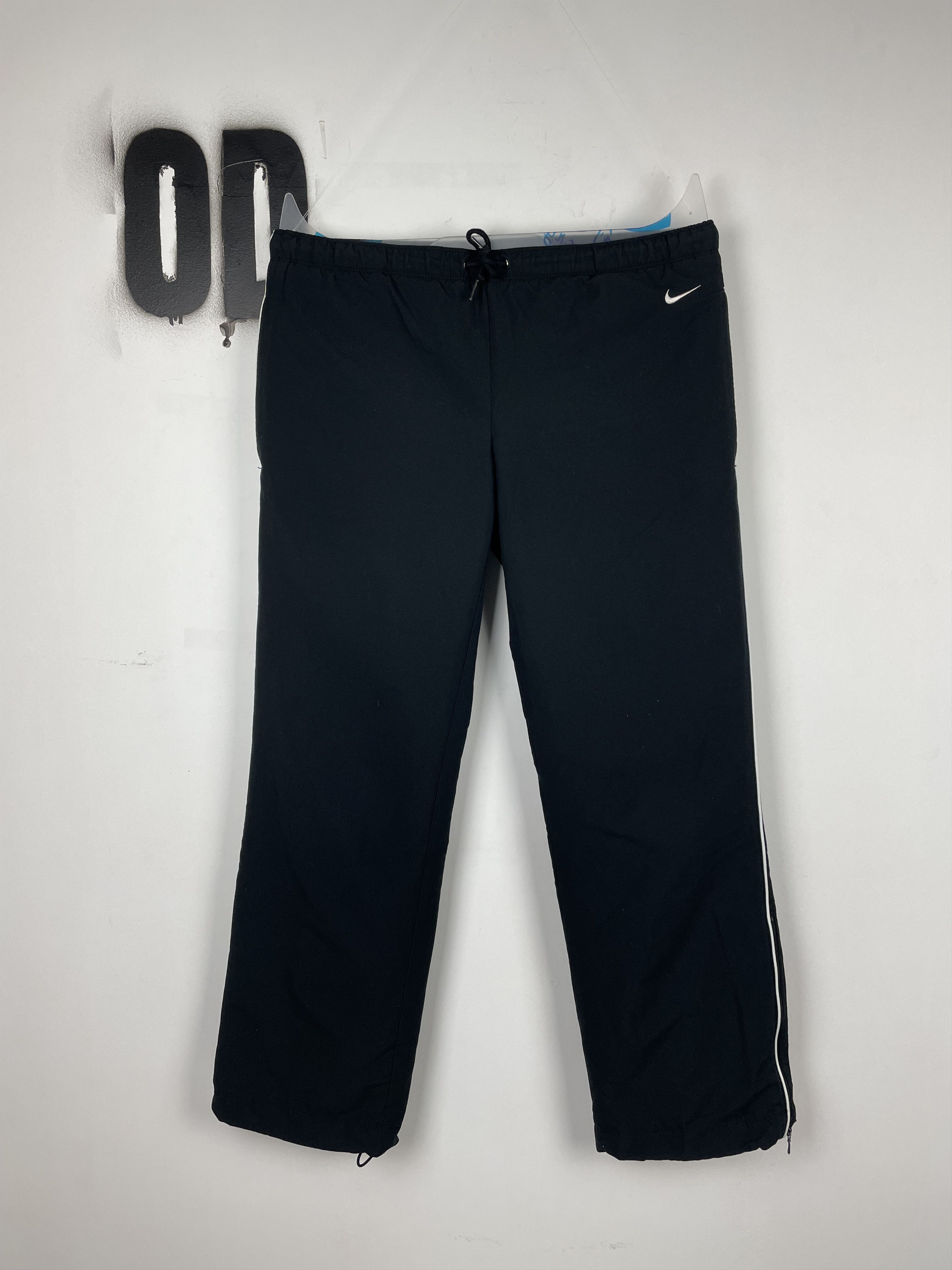 Nike Double Logo Vintage Baggy Track Pants Black Size S