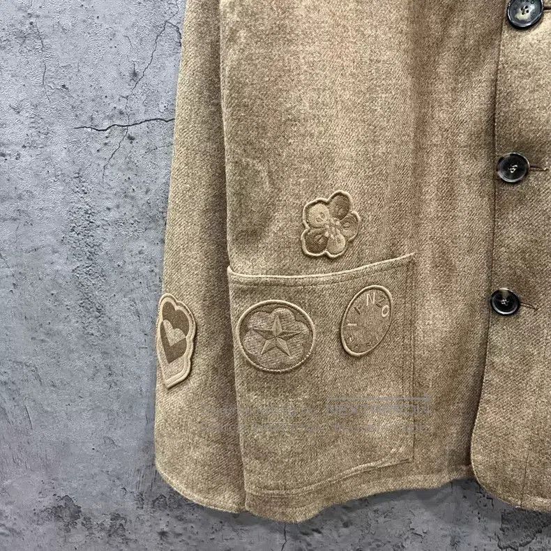 Kenzo Kenzo Badge patch collar jacket - light brown Size US M / EU 48-50 / 2 - 3 Thumbnail