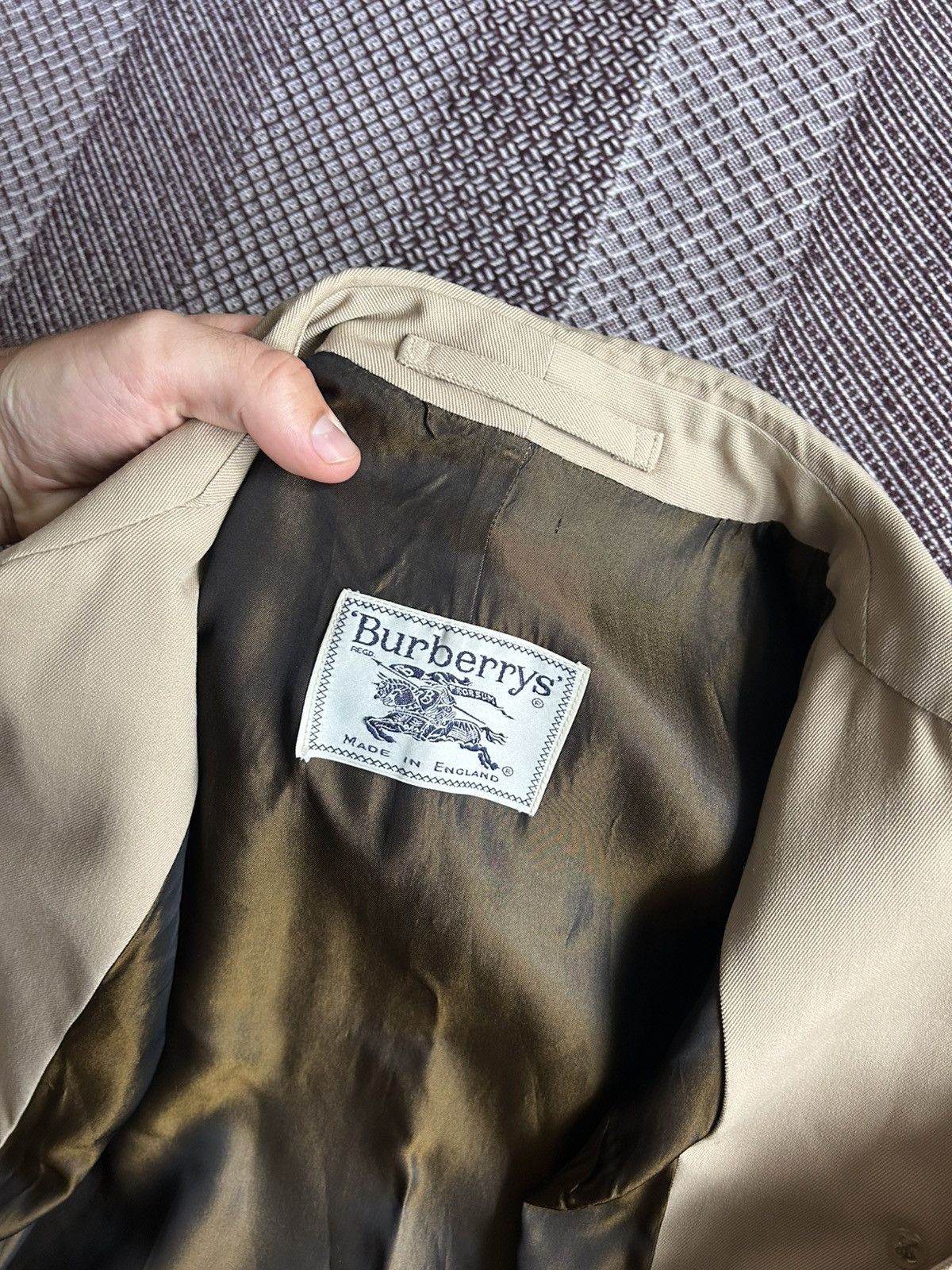 Burberry Vintage Burberrys 90s Heavy Trench Coat Mens Solid Style Size US XL / EU 56 / 4 - 8 Thumbnail