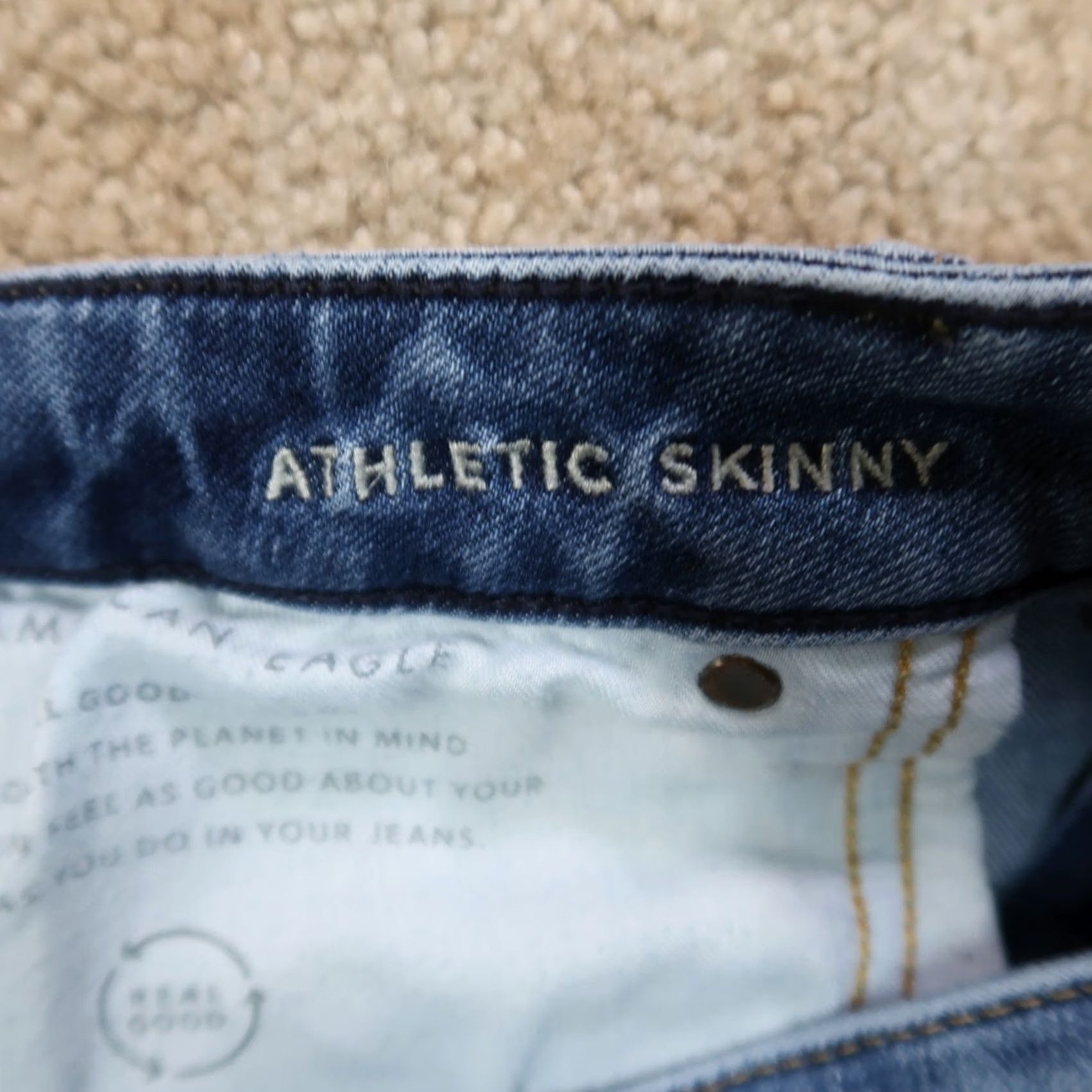 American Eagle Outfitters American Eagle Outfitters Jeans Athletic Skinny Men 32x32 Blue Denim 5-Pocket Inseam 32 Regular Size Size US 32 / EU 48 - 4 Thumbnail