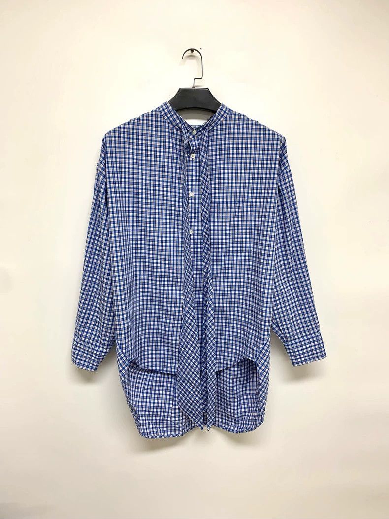 Balenciaga Blue and White Checkered Shirt - dmc