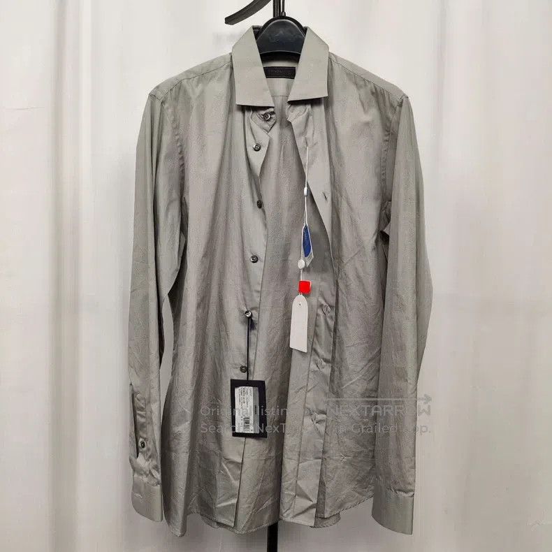 Prada Prada Size38 Light grey shirt Size US XXS / EU 40 - 1 Thumbnail