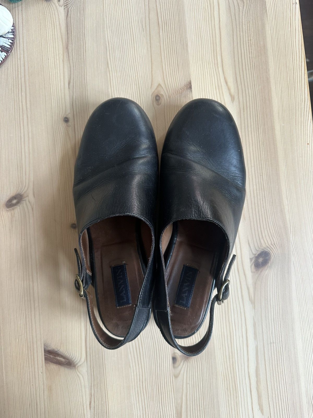 Lanvin Lanvin vlack leather sandals Size US 9 / EU 42 - 1 Thumbnail