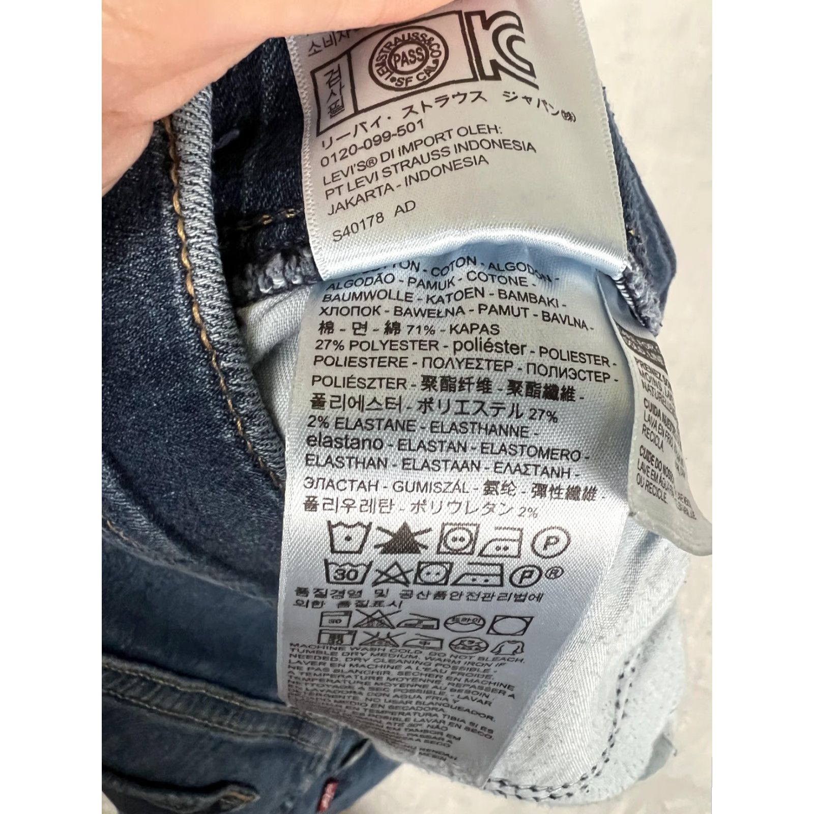 Levi's Levi's Skinny Jegging Jeans Women's 18 Blue Medium Wash Plus Stretch Denim Jeans Slim Pockets Size 40" / US 18 - 5 Thumbnail