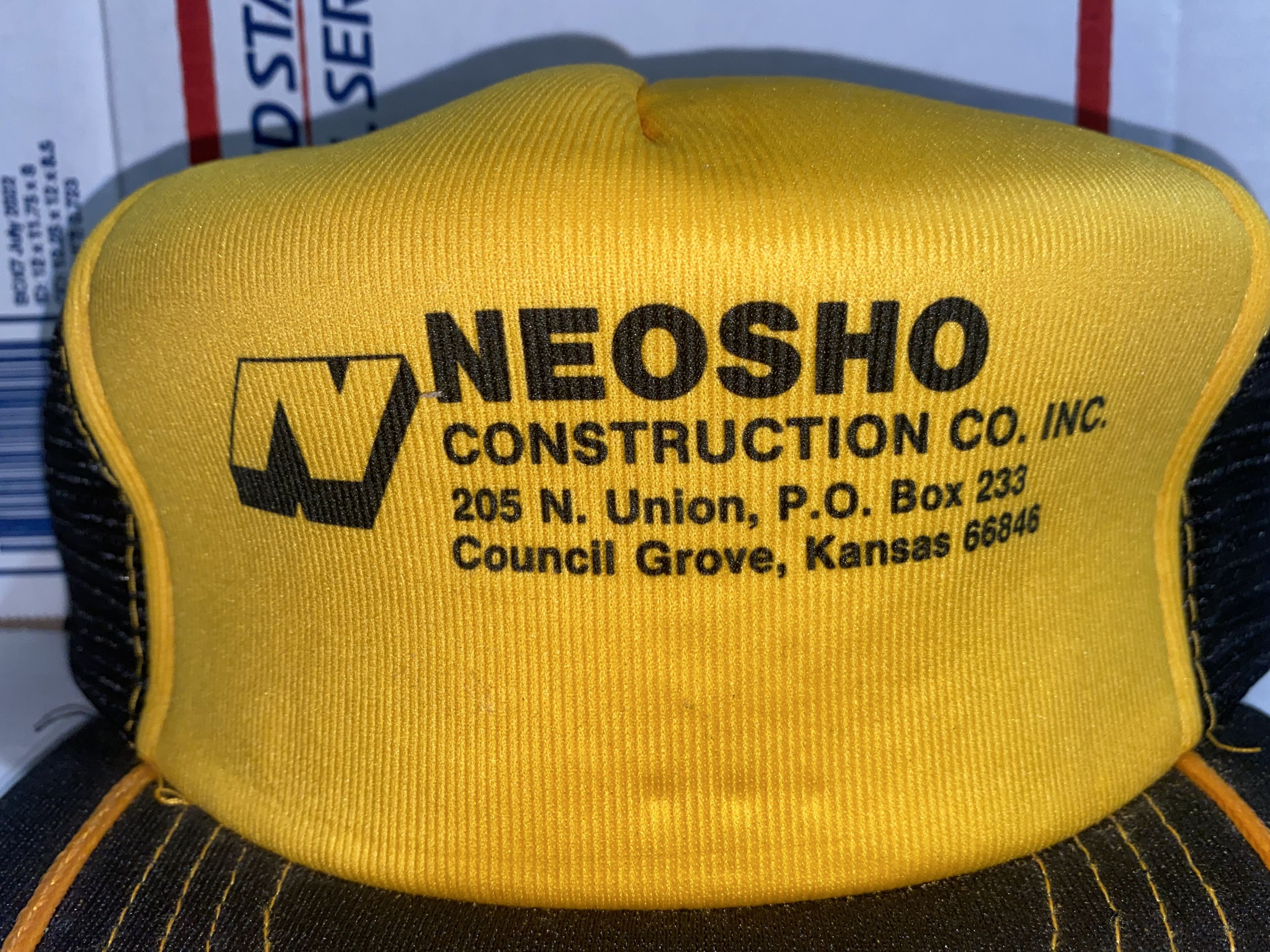 Vintage vtg Neosho Construction Co. Inc. trucker hat cap Kansas USA Size ONE SIZE - 2 Thumbnail