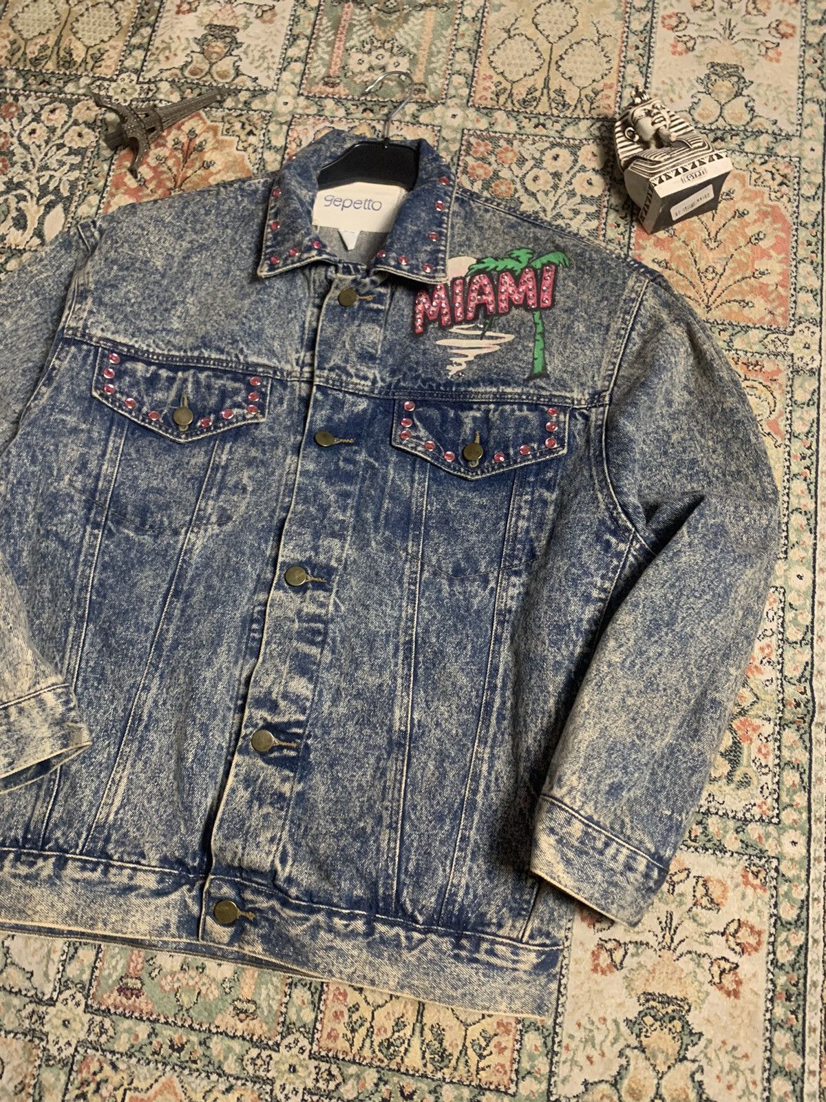 Other × Vintage Vintage “Hand Made” Denim Jeans Gepetto “Miami” jacket Size US M / EU 48-50 / 2 - 13 Thumbnail