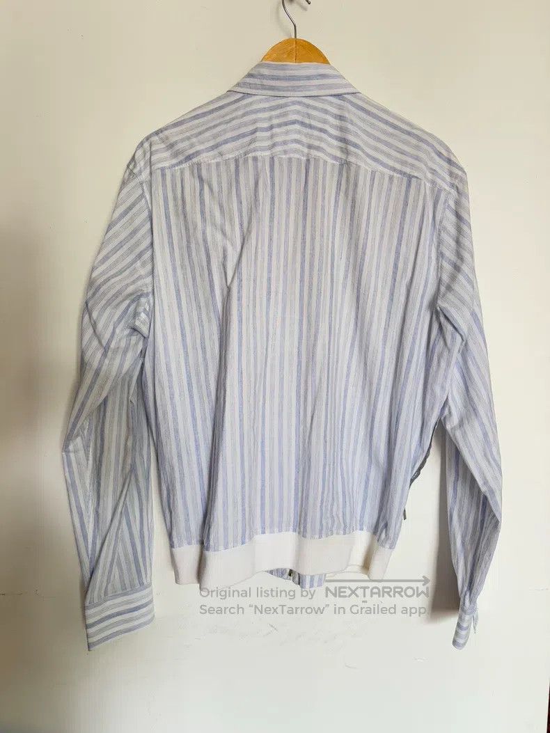 Hermes Hermes Short blue striped shirt jacket Size M / US 6-8 / IT 42-44 - 3 Thumbnail