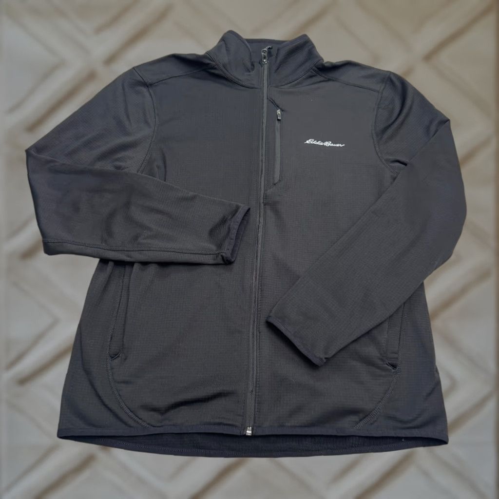 Eddie Bauer Eddie Bauer Full Zip Jacket Mens Medium Black Pockets Stretch Breathable All Seasons 1/4 Zip Full Zip Coat Activewear Indoor Outdoor Size US M / EU 48-50 / 2 - 1 Thumbnail