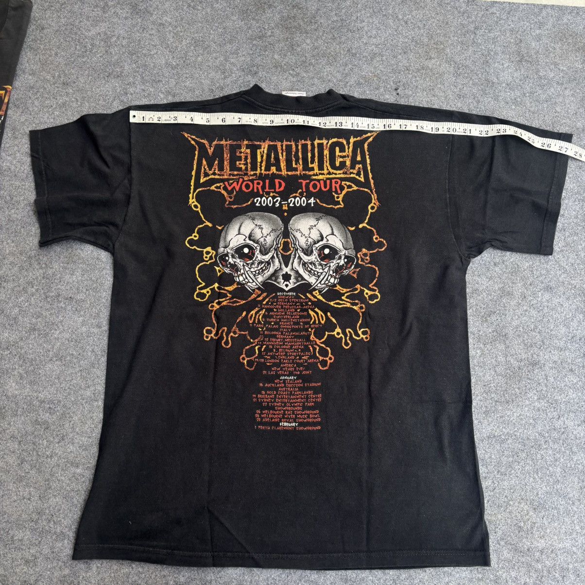 Metallica Vintage Metallica Pushead 2003 World Tour T shirt Size US L / EU 52-54 / 3 - 8 Thumbnail