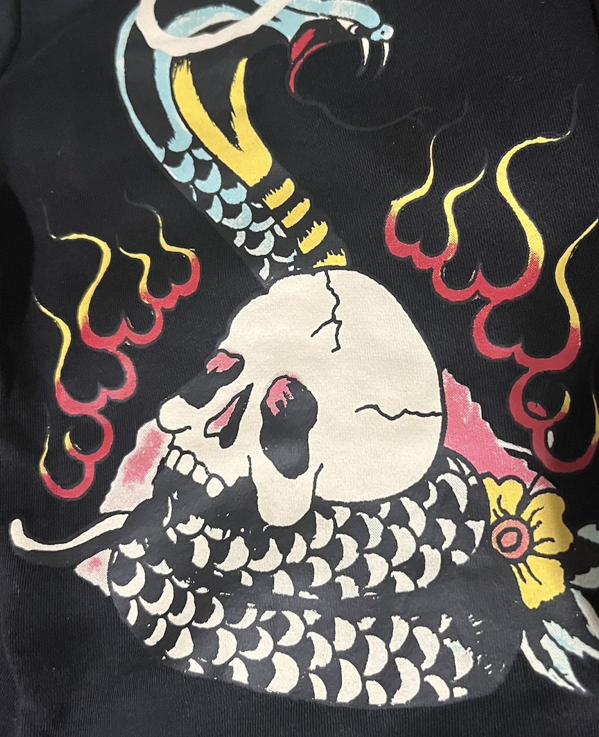 Designer × Ed Hardy Authentic Ed Hardy NYC Skull Flare Pants XL Size 34" / US 12 / IT 48 - 9 Thumbnail