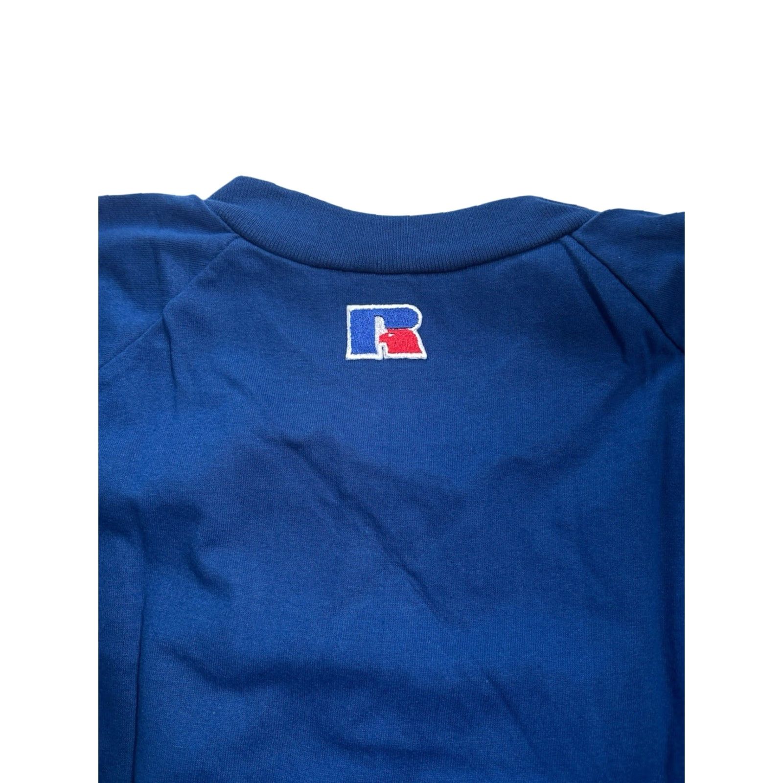 Russell Athletic VINTAGE Russell Athletic softball shirt Womens L Blue 90s deadstock NWOT Henley 2 buttons 50/50 USA Size L / US 10 / IT 46 - 7 Thumbnail