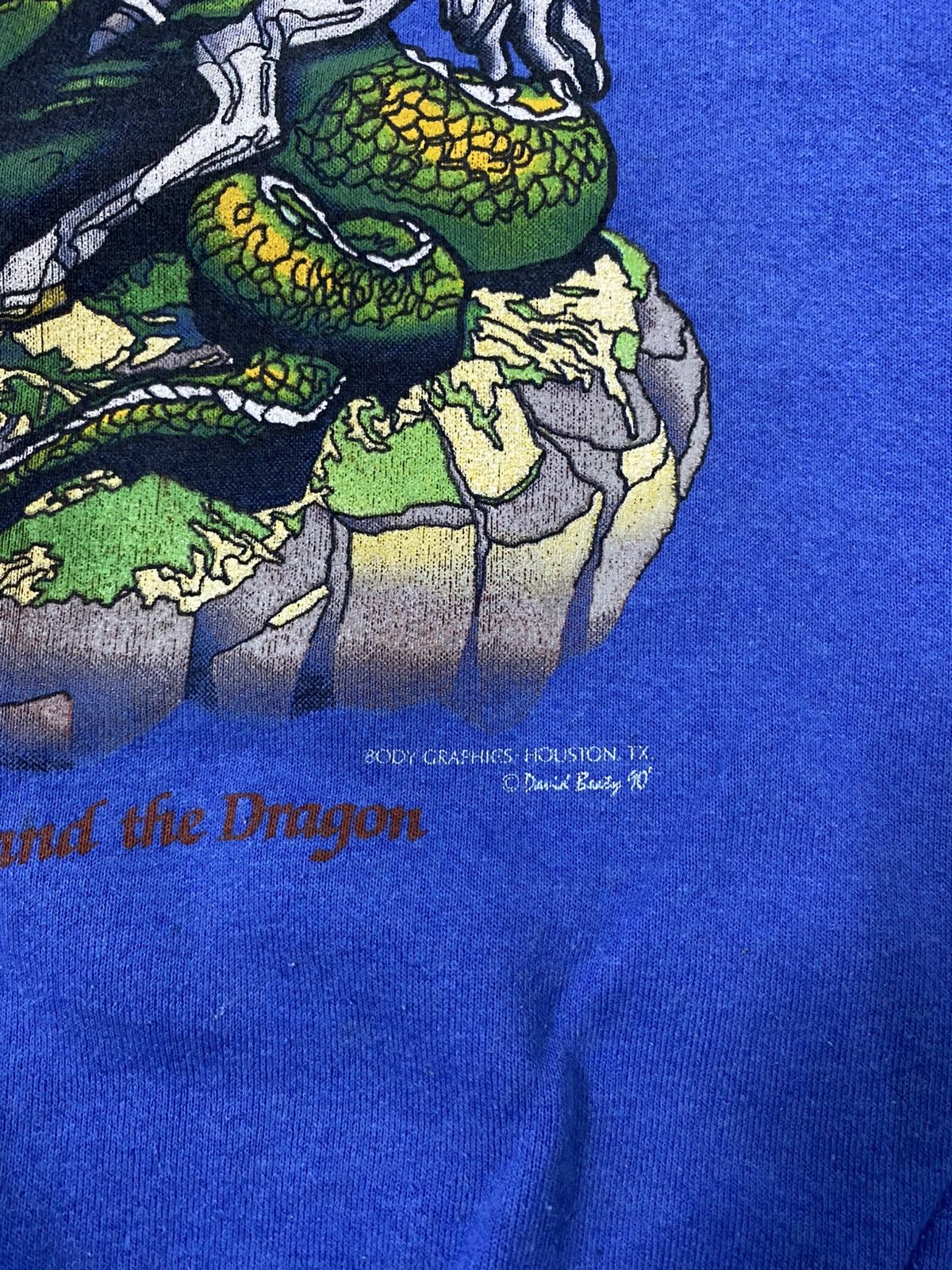 Fruit Of The Loom Vintage 90s Saint George and The Dragon Big Logo Sweatshirt Size US XL / EU 56 / 4 - 4 Thumbnail