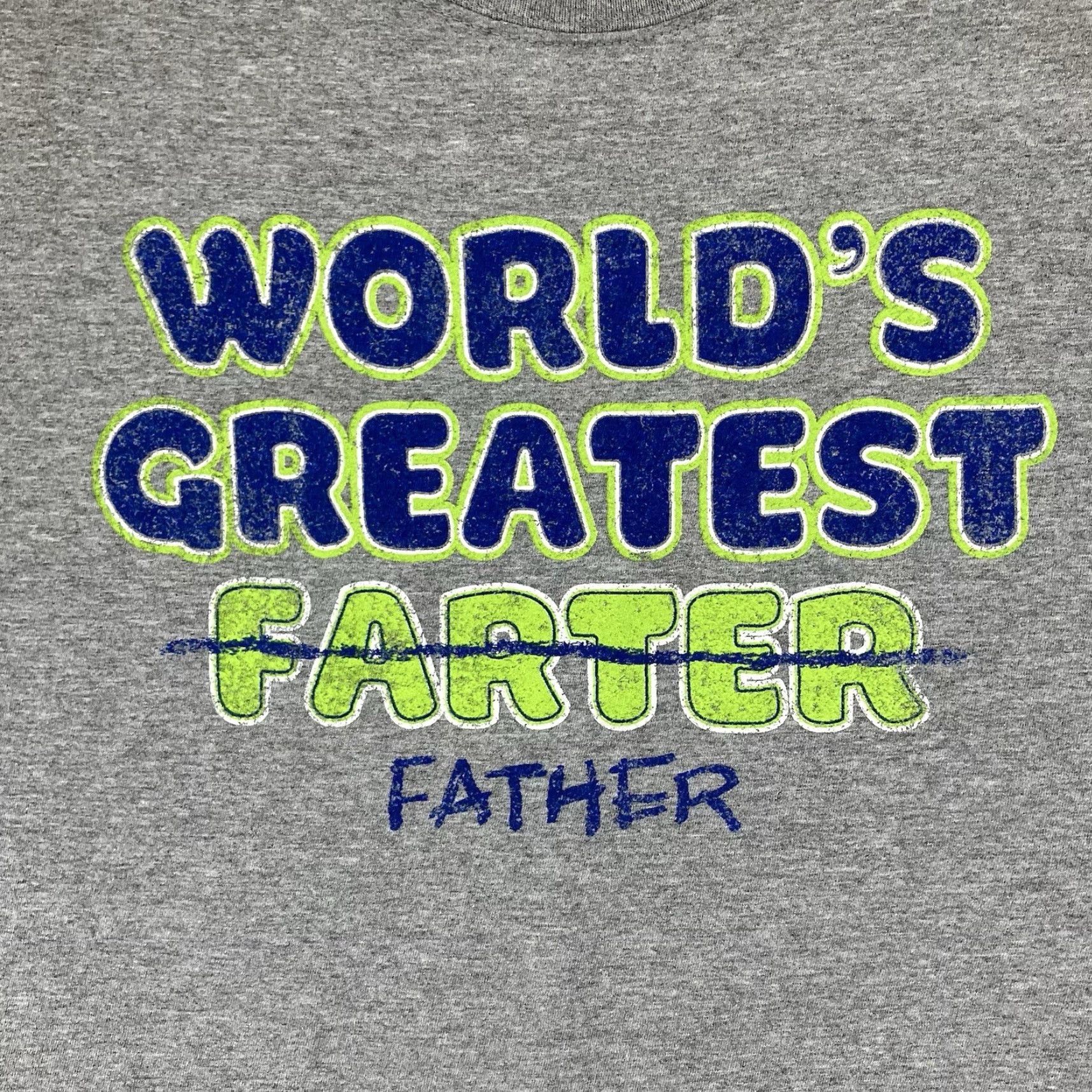 Vintage VINTAGE #1 DAD Graphic Tee WORLD'S GREATEST FARTER Funny T-Shirt Mens Small Gray 90s Retro Size US S / EU 44-46 / 1 - 3 Thumbnail
