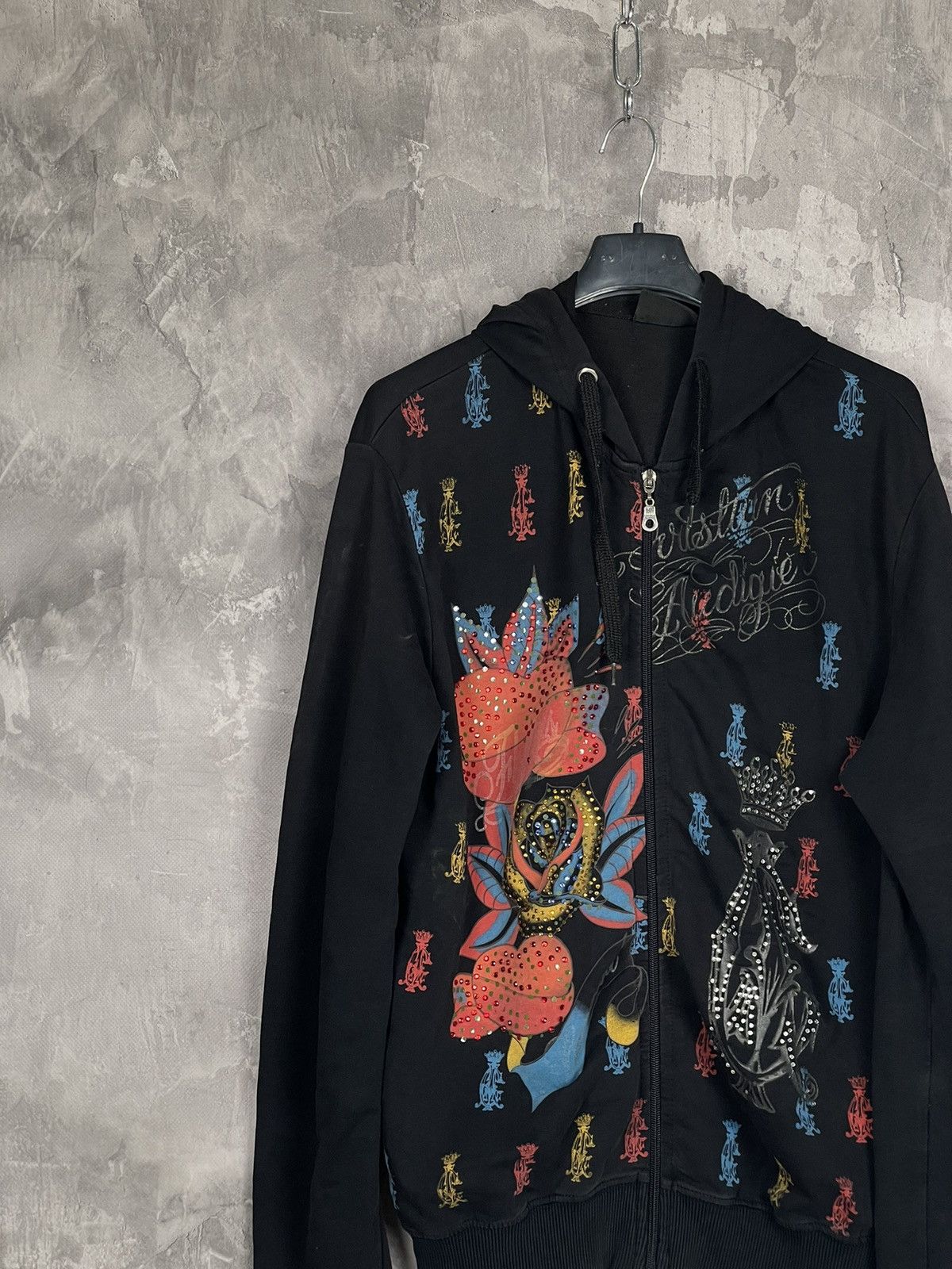 Christian Audigier × Ed Hardy × Vintage Vintage Zip Hoodie Christian Audiger Rare Size XL / US 12-14 / IT 48-50 - 3 Thumbnail