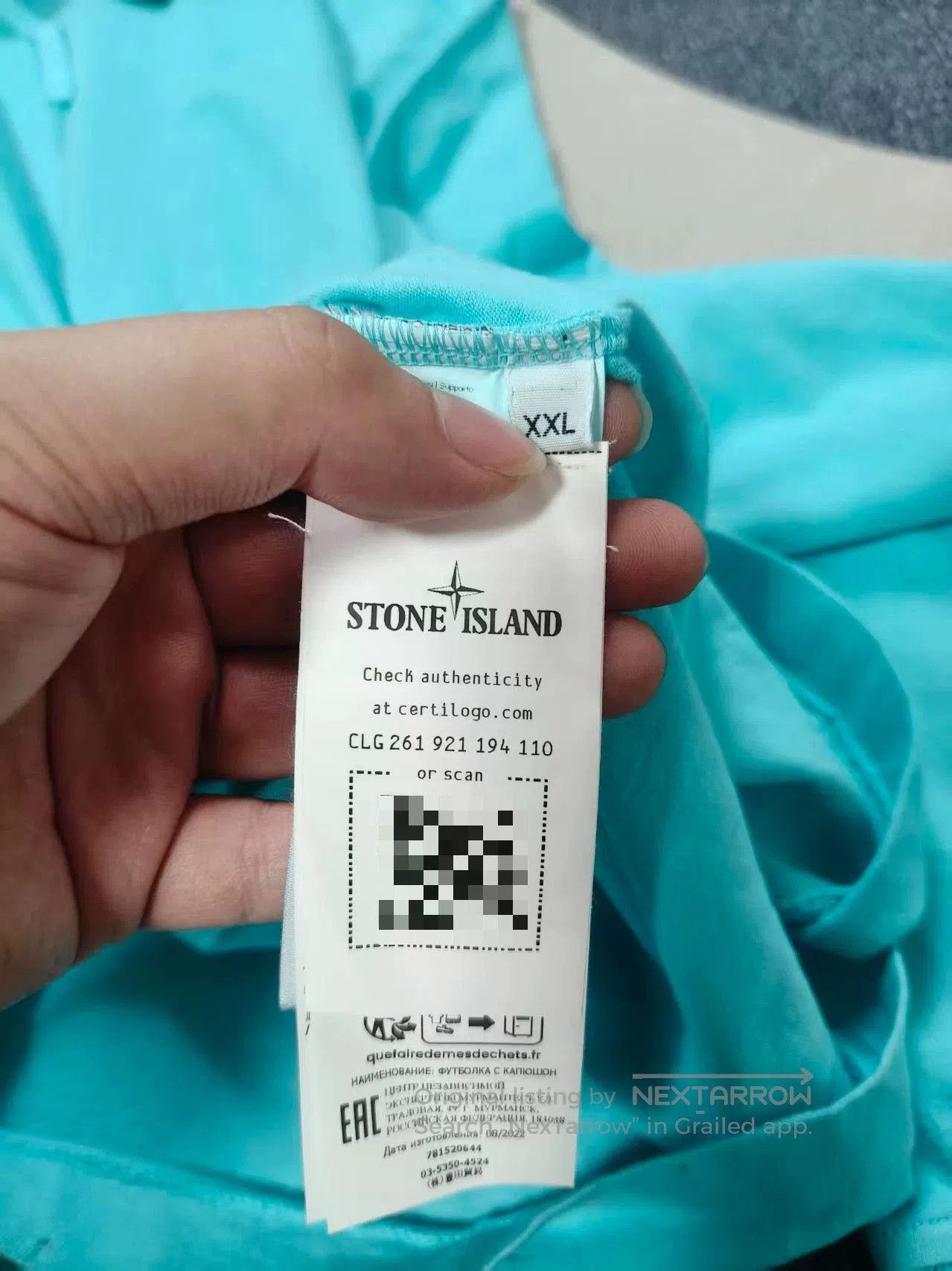 Stone Island stone island logo hooded shirt XXL size. Size US XXL / EU 58 / 5 - 6 Thumbnail