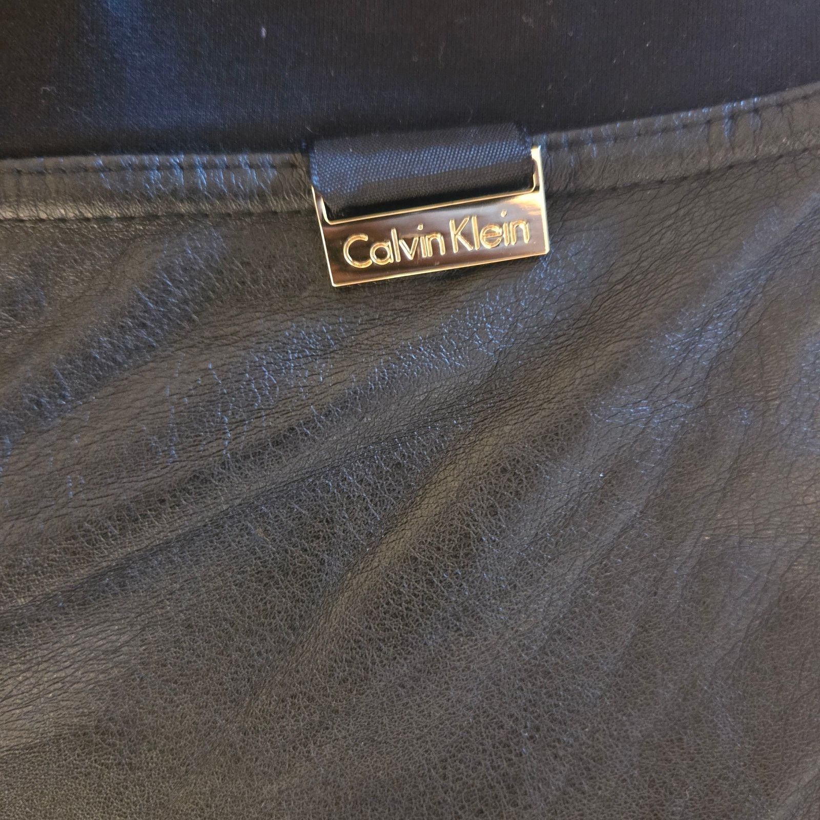 Calvin Klein Calvin Klein Ponte Knit Faux Leather Leggings - XS Size 28" / US 6 / IT 42 - 5 Thumbnail