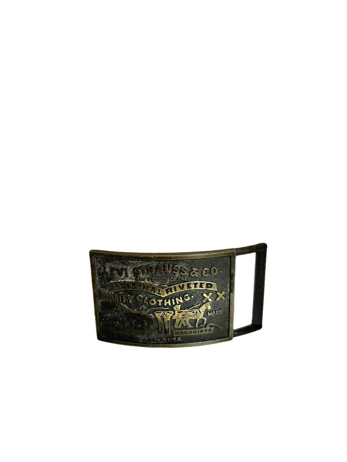 Levi's × Vintage VIntage Levi’s & Strauss Co Original Belt Buckle 70s Brass Size ONE SIZE - 2 Thumbnail