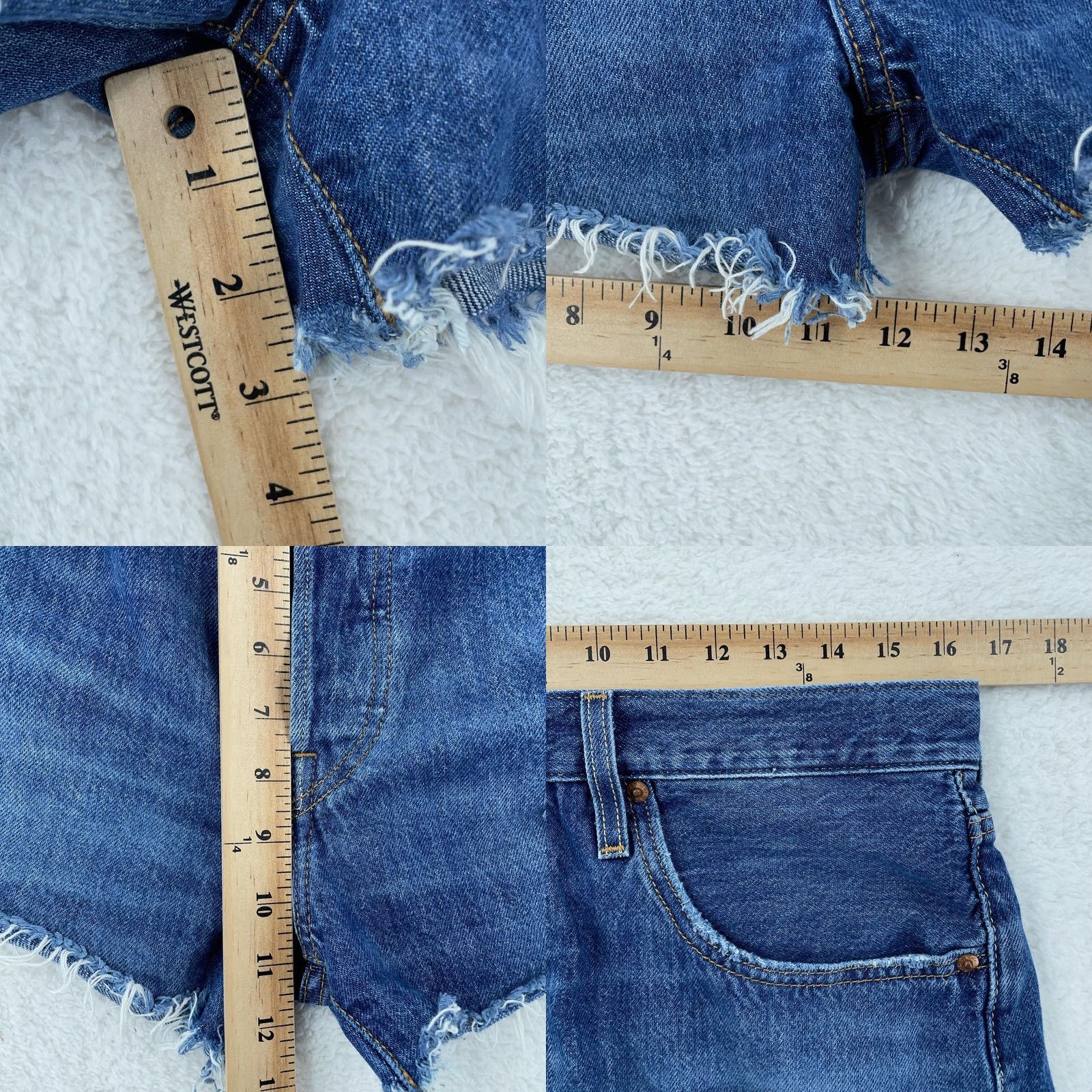 Levi's Levi's 501 Denim Cutoff Shorts Size 30 High Rise Distressed Frayed Medium Wash Denim Men Shorts 501 Distressed Pockets Vintage No Mens Size US 30 / EU 46 - 8 Thumbnail