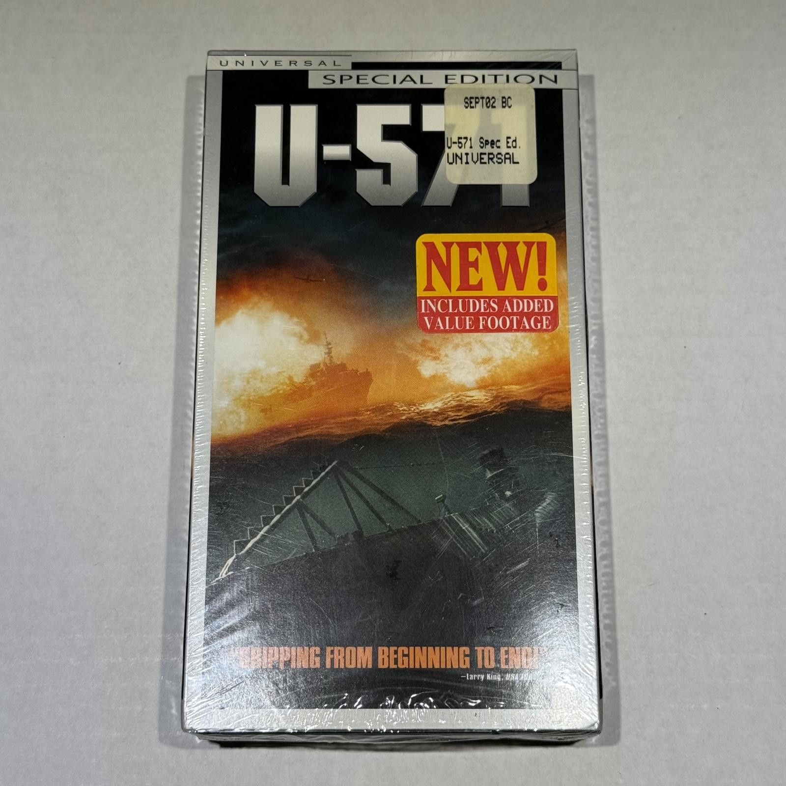 Universal Studios U-571 Special Edition VHS SEALED 2001 Print RARE Hype Size ONE SIZE - 1 Thumbnail