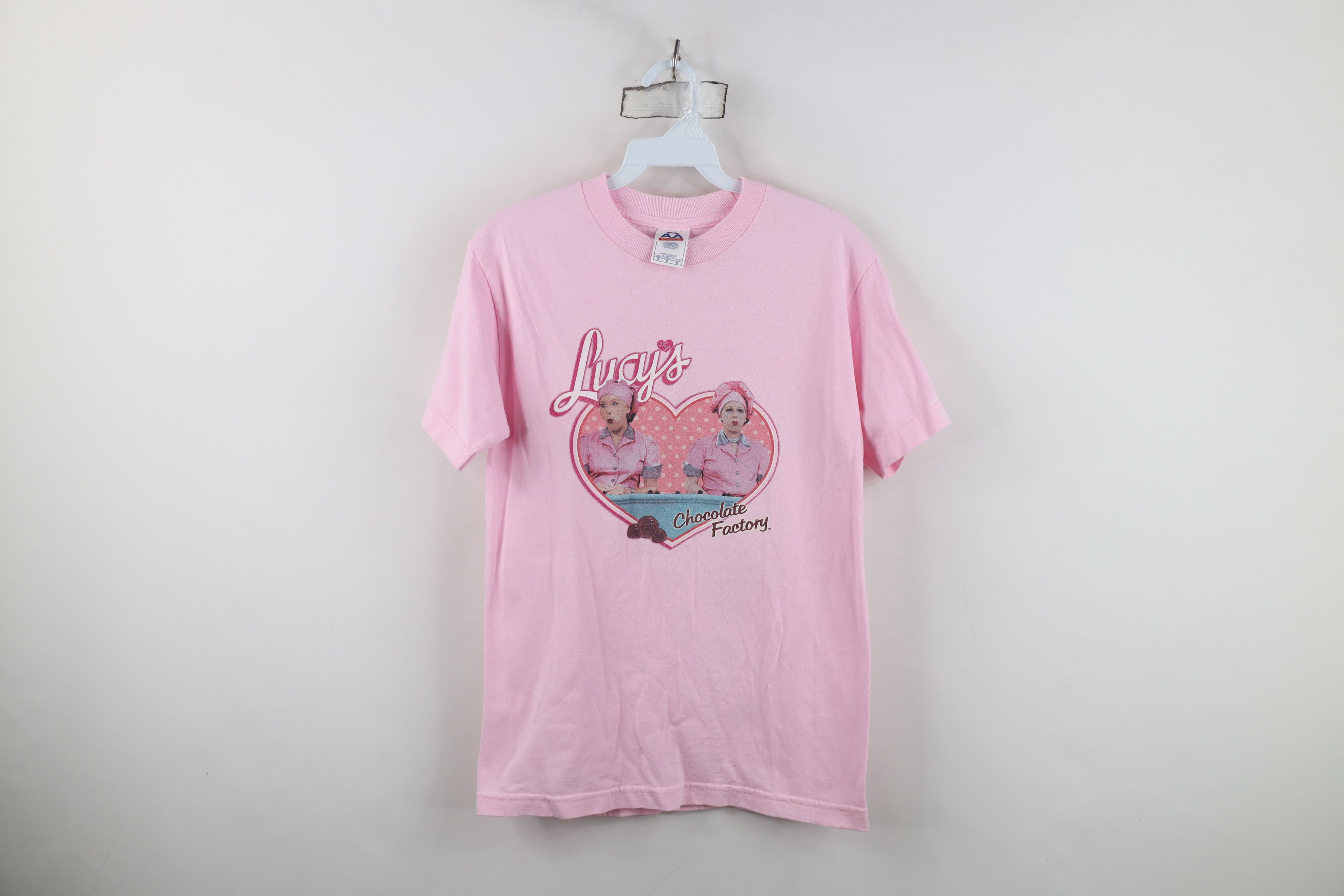 Vintage Vintage 90s I Love Lucy Chocolate Short Sleeve T-Shirt Size S / US 4 / IT 40 - 1 Thumbnail