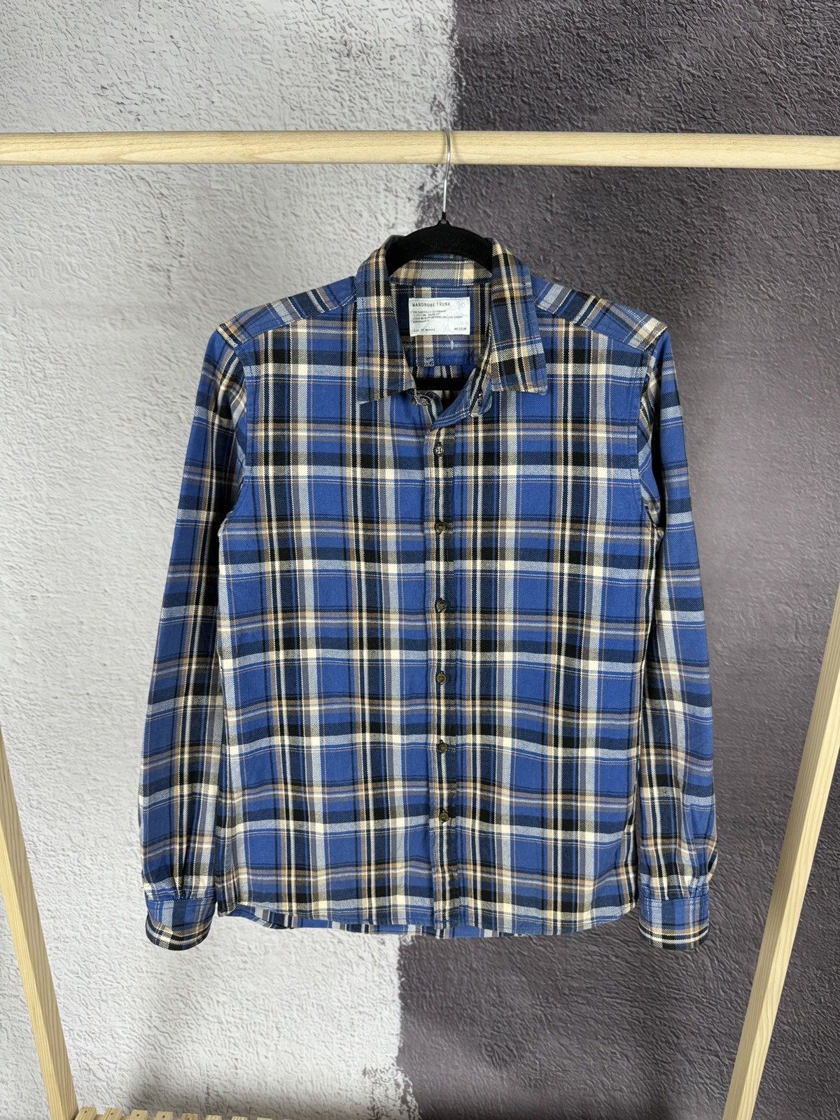 Japanese Brand Azul by Moussy Wardrobe Trunk checkered flannel shirt Size US M / EU 48-50 / 2 - 1 Thumbnail