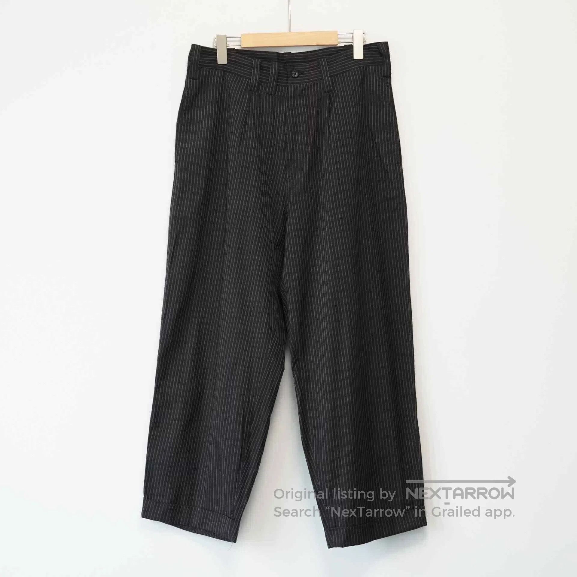 Yohji Yamamoto Yohji Yamamoto 96SS Pinstripe Embroidered Pants. Size US 26 / EU 42 - 1 Thumbnail