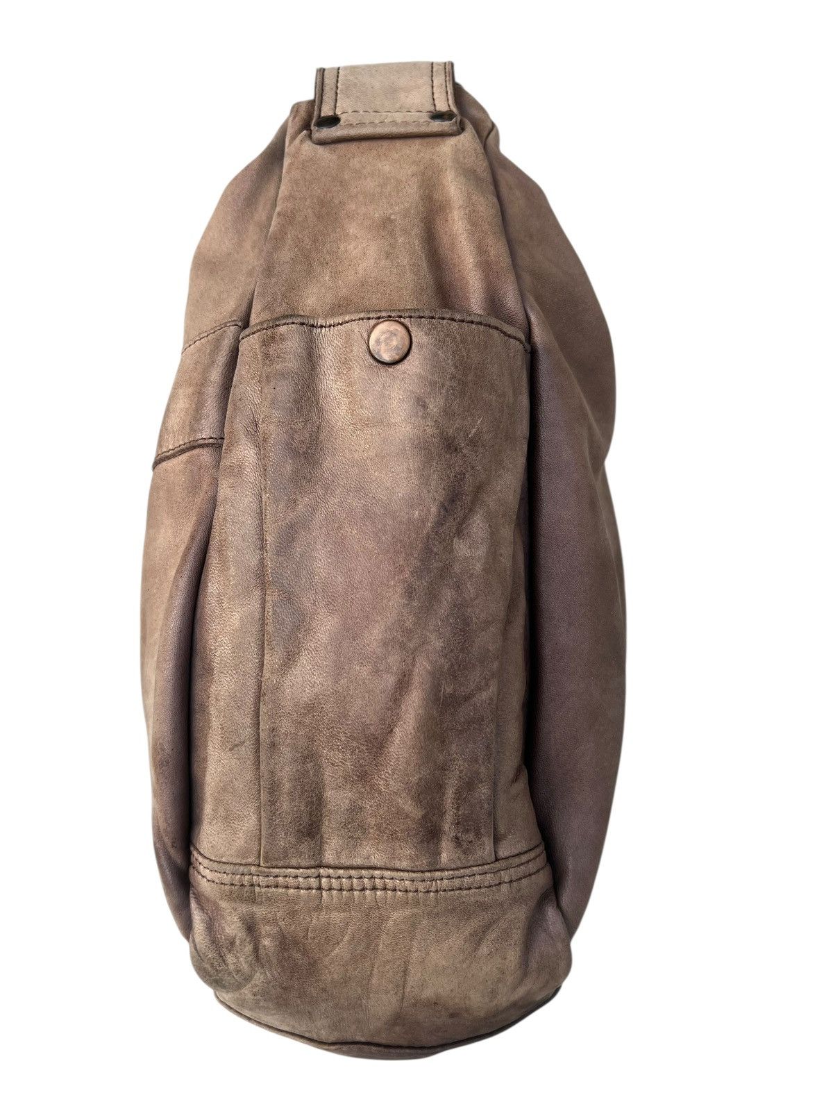 Leather Vintage Sazaby Japan RiRi Zip Patina Leather Banana Bag Size ONE SIZE - 11 Thumbnail