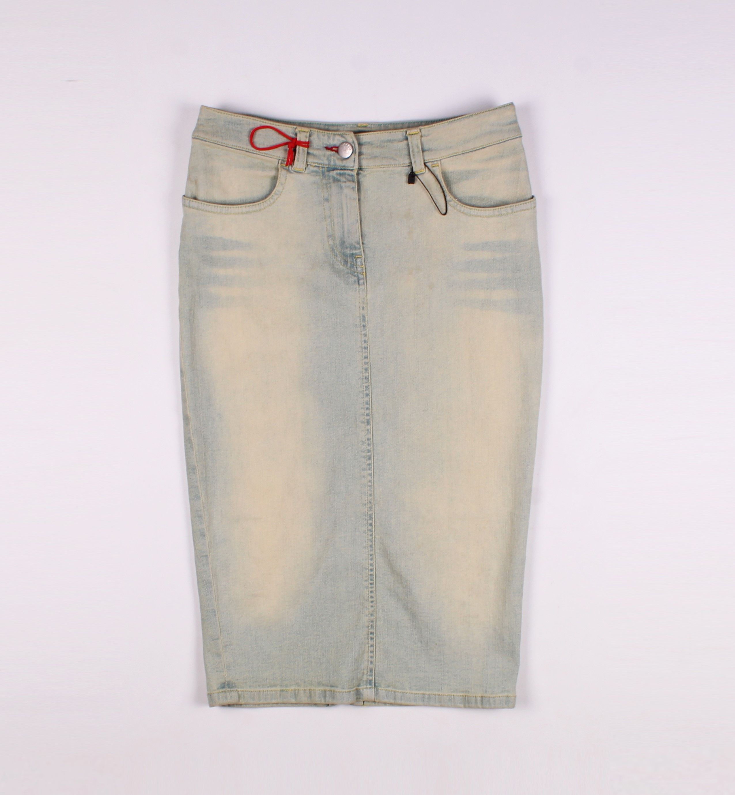 Miss Sixty Vintage Miss Sixty Y2K Pencil Straight Denim Skirt Size 26" / US 2 / IT 38 - 1 Thumbnail
