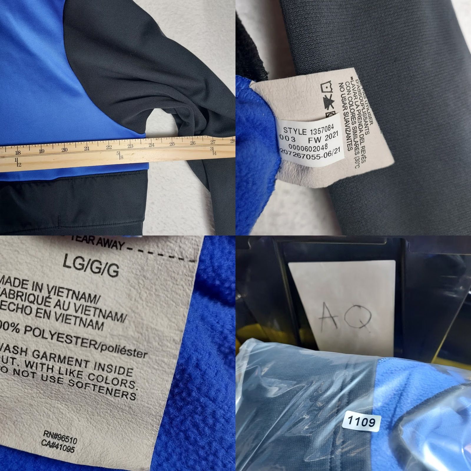 Under Armour Under Armour ColdGear Half-Zip Pullover Top Men’s L Blue/Black Thermal Size US L / EU 52-54 / 3 - 8 Thumbnail