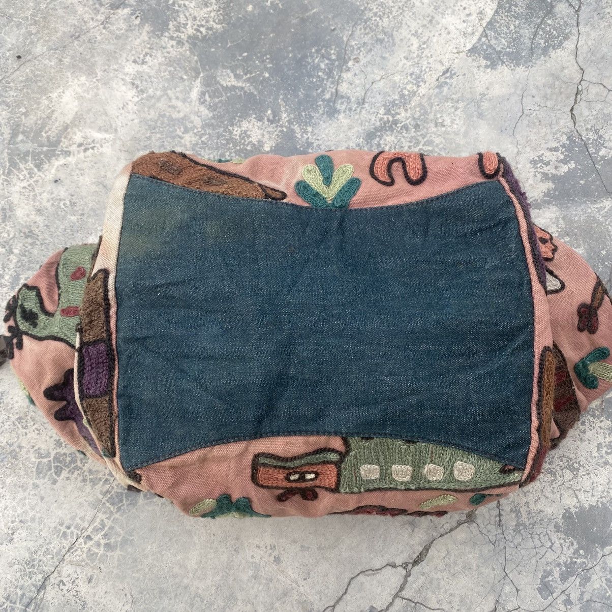 Japanese Brand Hippies Wild Life Embroidery Cotton Bag KAPITAL STYLE Size ONE SIZE - 10 Thumbnail