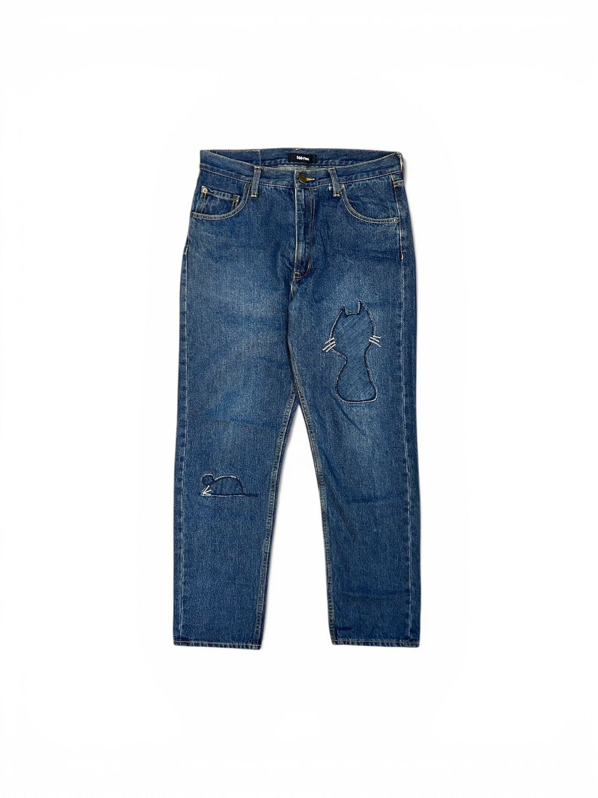 Issey Miyake Né-net Issey Miyake Japan Embroidery Animal Motif Denim Size US 31 - 1 Thumbnail